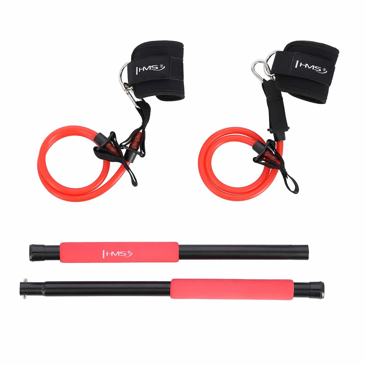 HMS DC31 Pilates bar with resistance bands - home workout 5