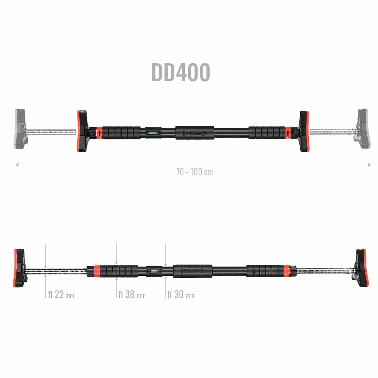 HMS DD400 Doorway Pull-Up Bar with Level - perfect for home workouts 5
