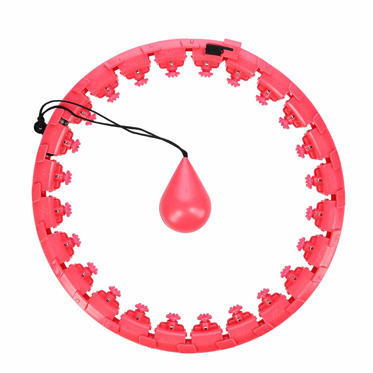 FH01 Red weighted hula hoop - ideal for exercise and massage 9