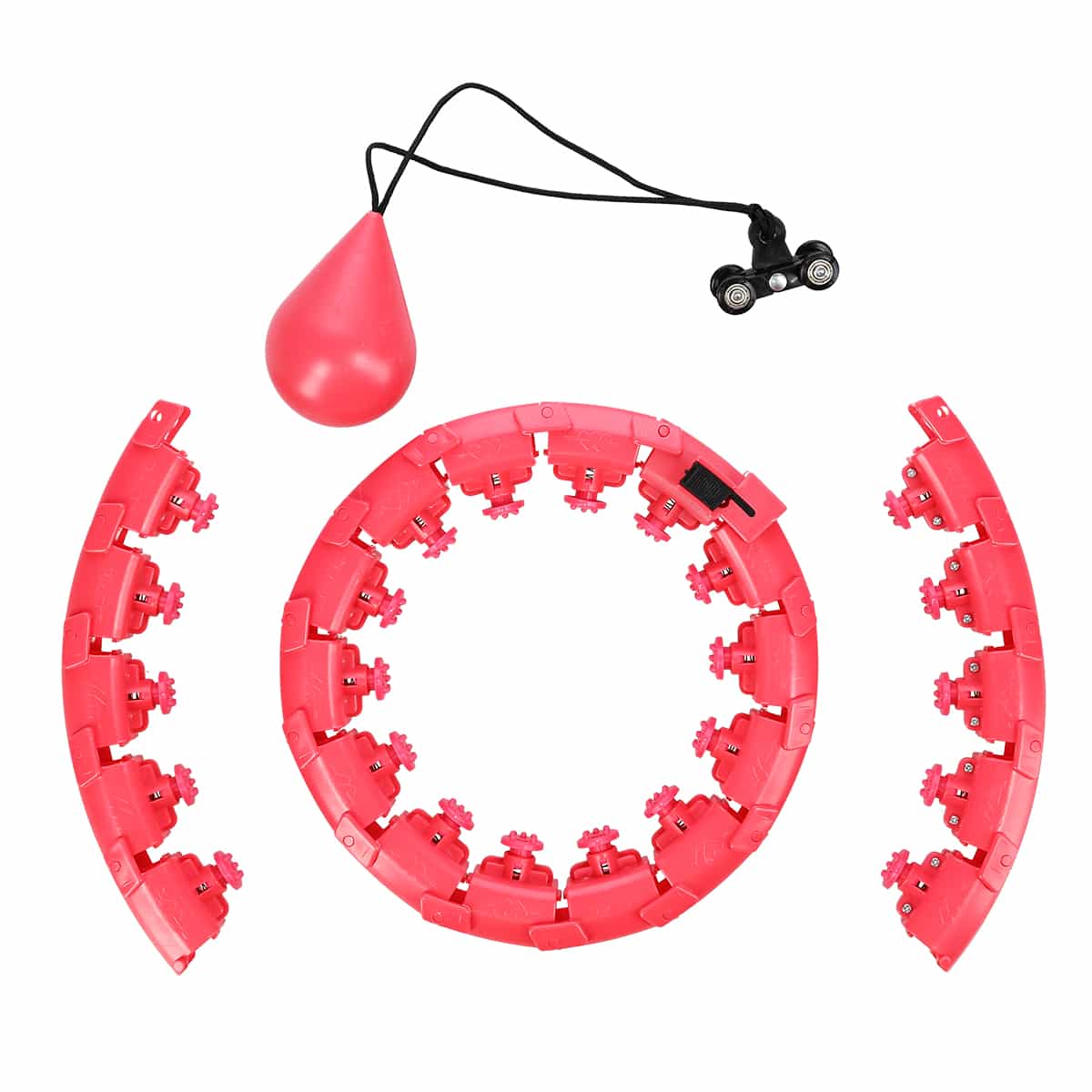 FH01 Red weighted hula hoop - ideal for exercise and massage 10