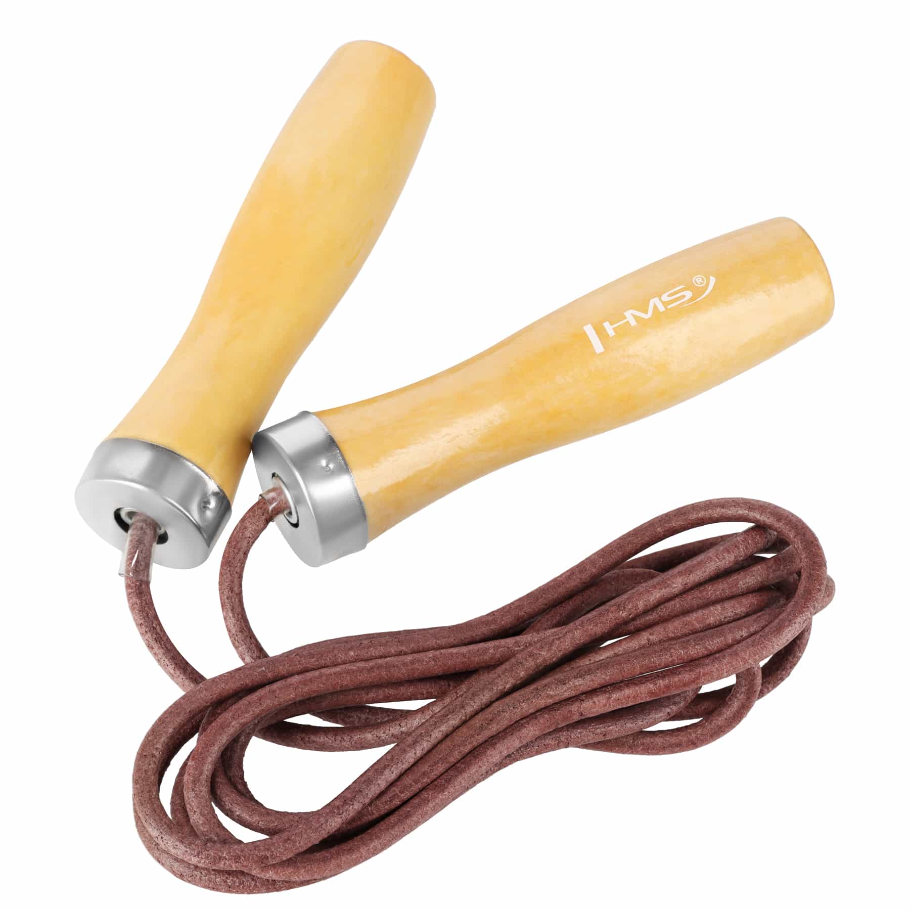 HMS SK07 Leather jump rope with wooden handle - improve your fitness! 2
