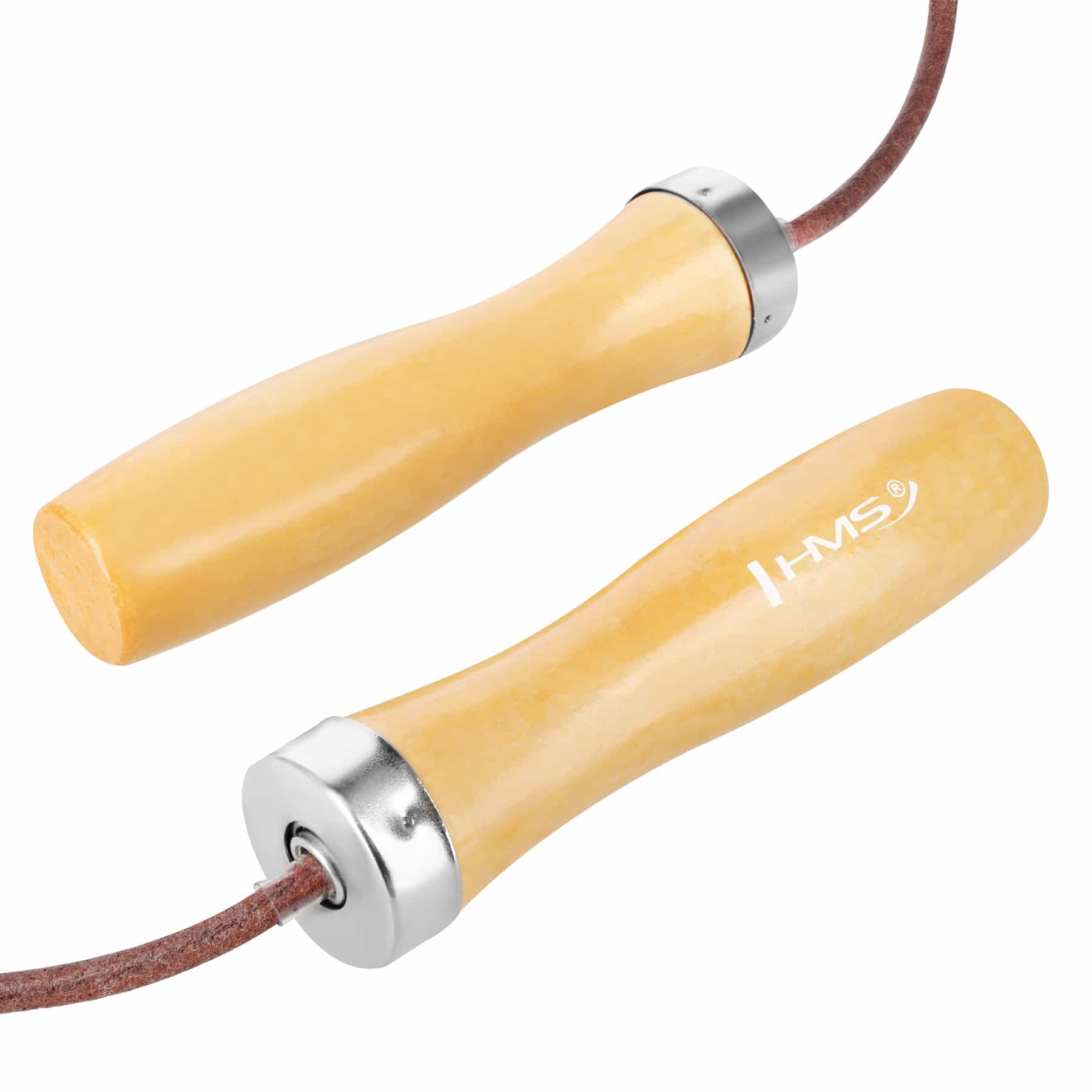HMS SK07 Leather jump rope with wooden handle - improve your fitness! 4