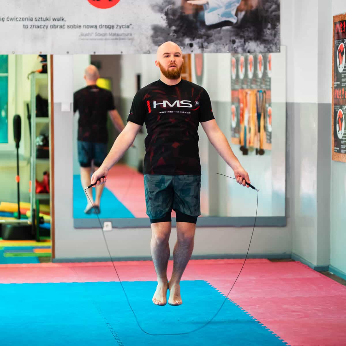 HMS SK49 - Black aluminum speed jump rope for better fitness 6