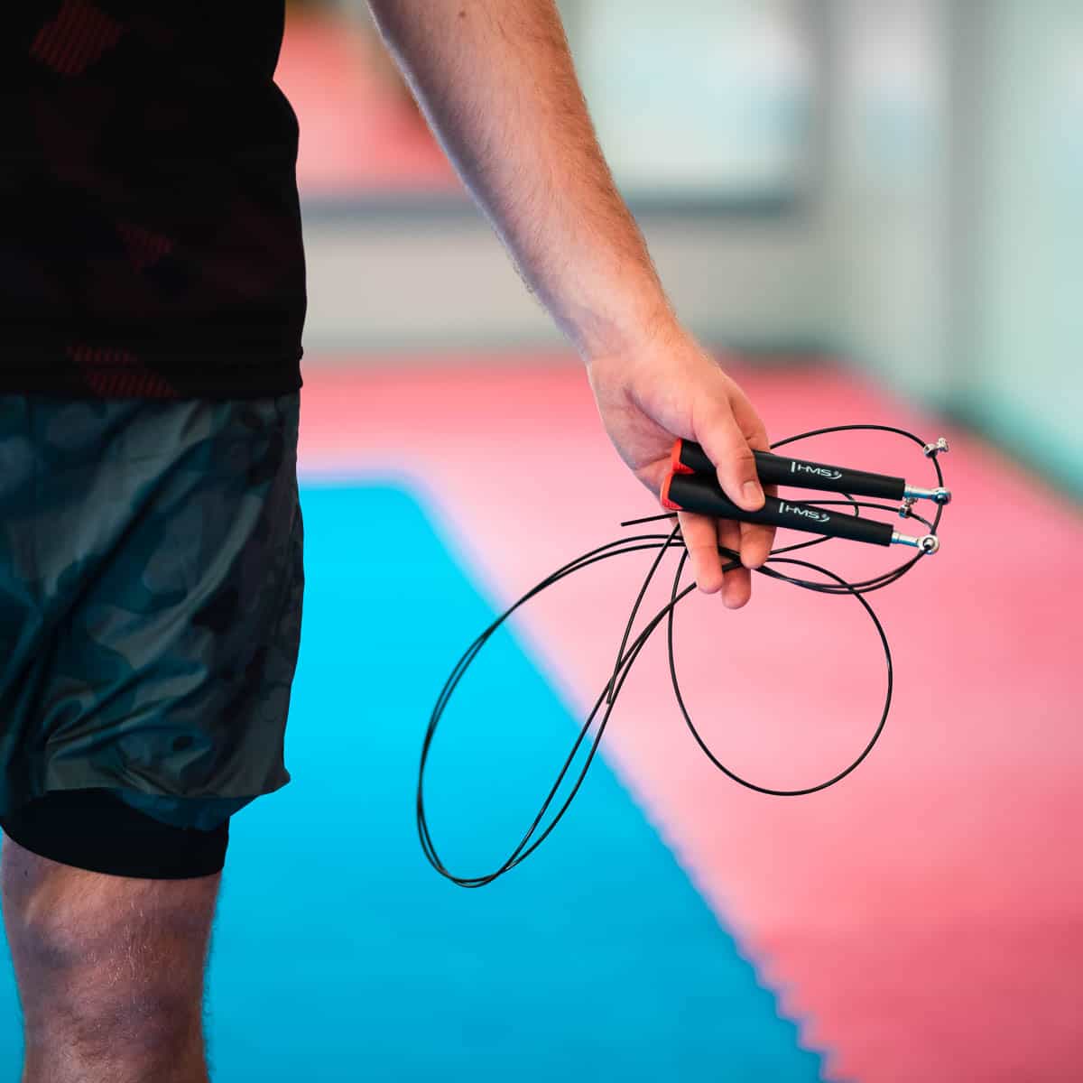 HMS SK49 - Black aluminum speed jump rope for better fitness 7