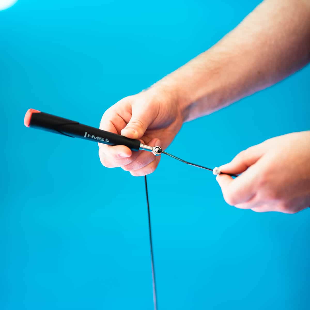 HMS SK49 - Black aluminum speed jump rope for better fitness 8