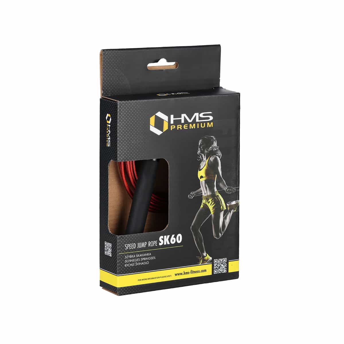 HMS Premium SK60 Black/Red Speed Jump Rope 4