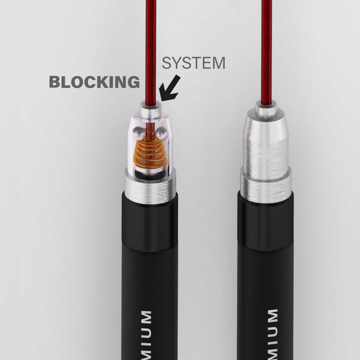 HMS Premium SK60 Black/Red Speed Jump Rope 10