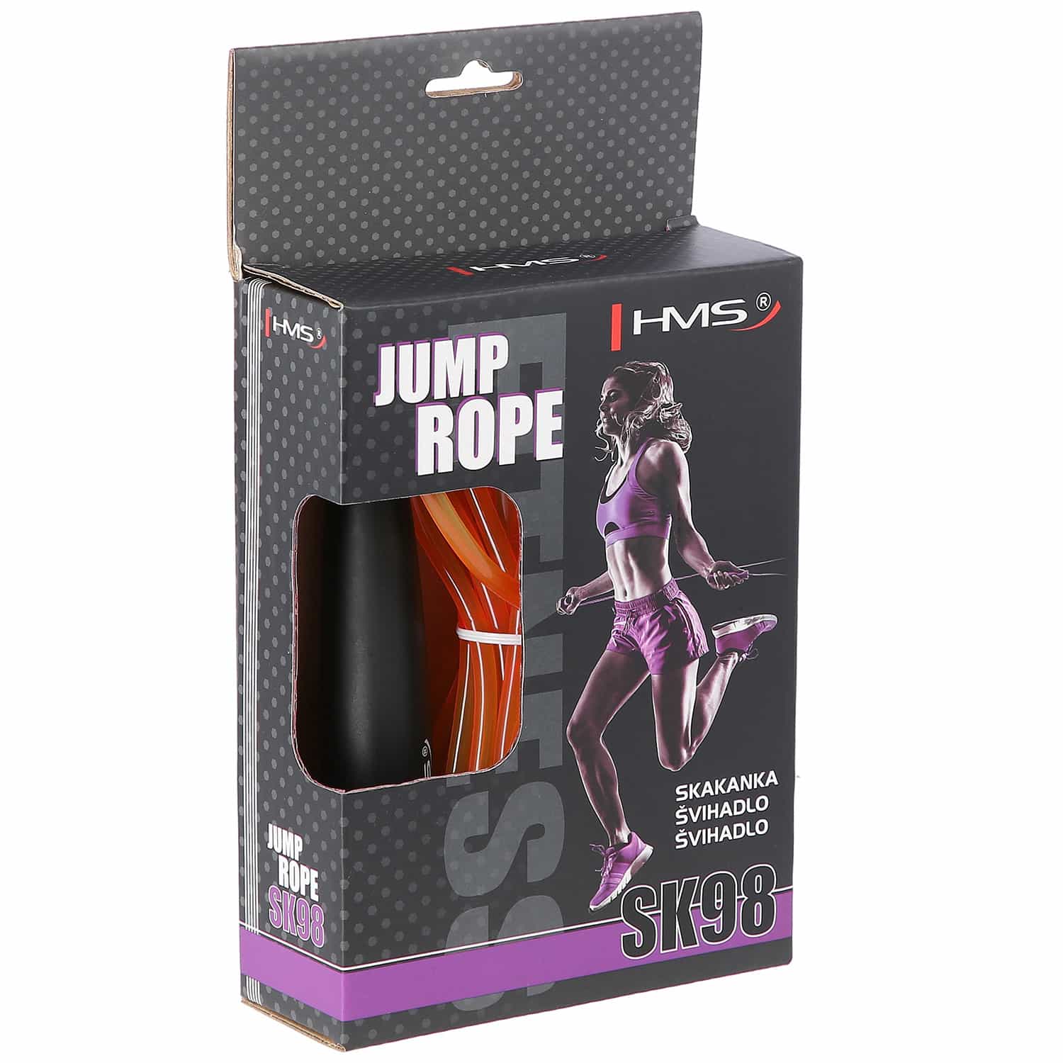 HMS SK98 Rubber skipping rope with plastic handles - improve your fitness 7