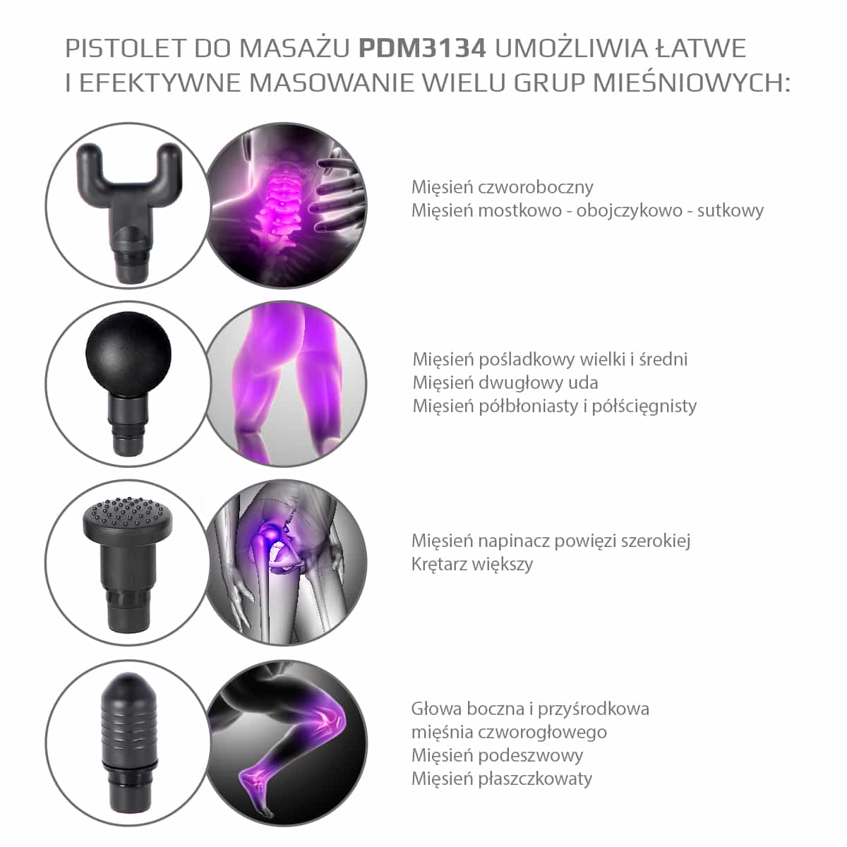 HMS Massage gun PDM3134I Gold - golden relaxation for your muscles 6