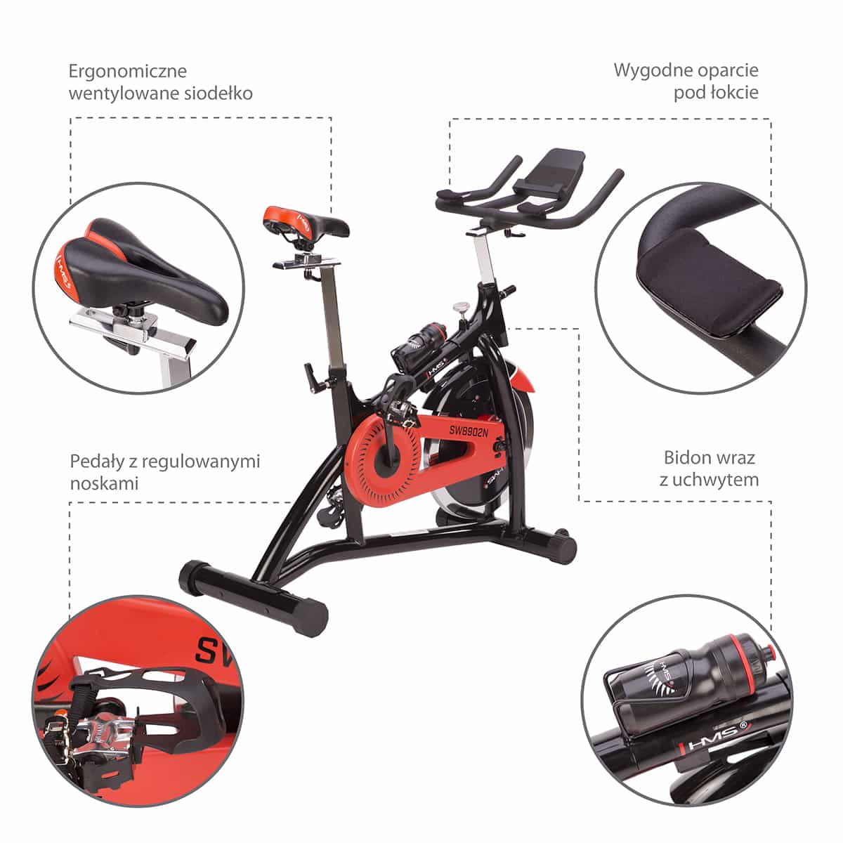 HMS Indoor cycling stationary bike SW8902N - perfect for home training 9