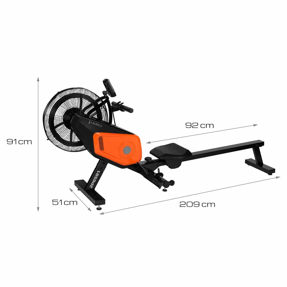 HMS ZP6591 Air Rowing Machine - ideal for home training 10