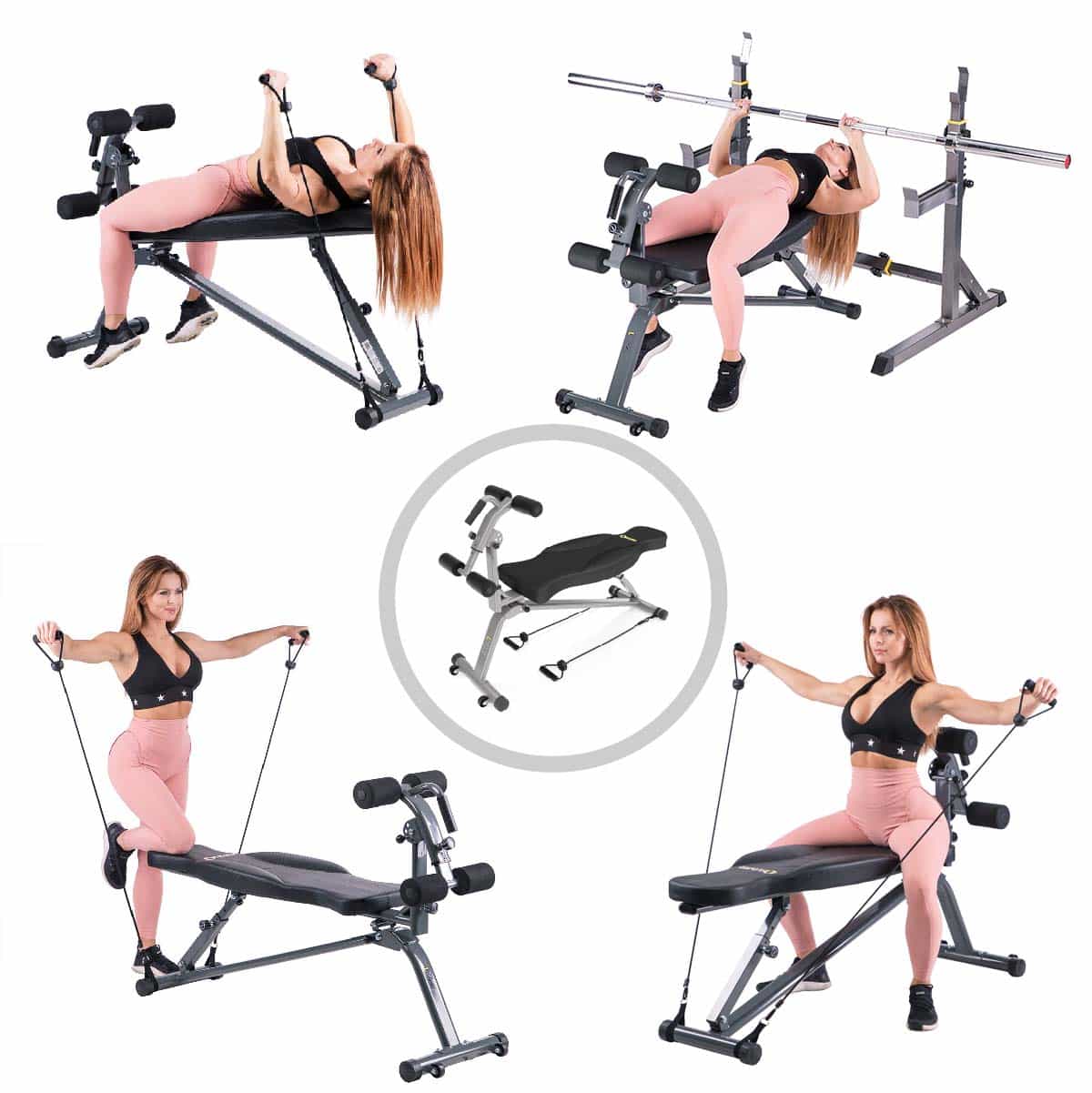 HMS Premium Exercise Bench with Adjustment L8022 - ideal for a home gym 10