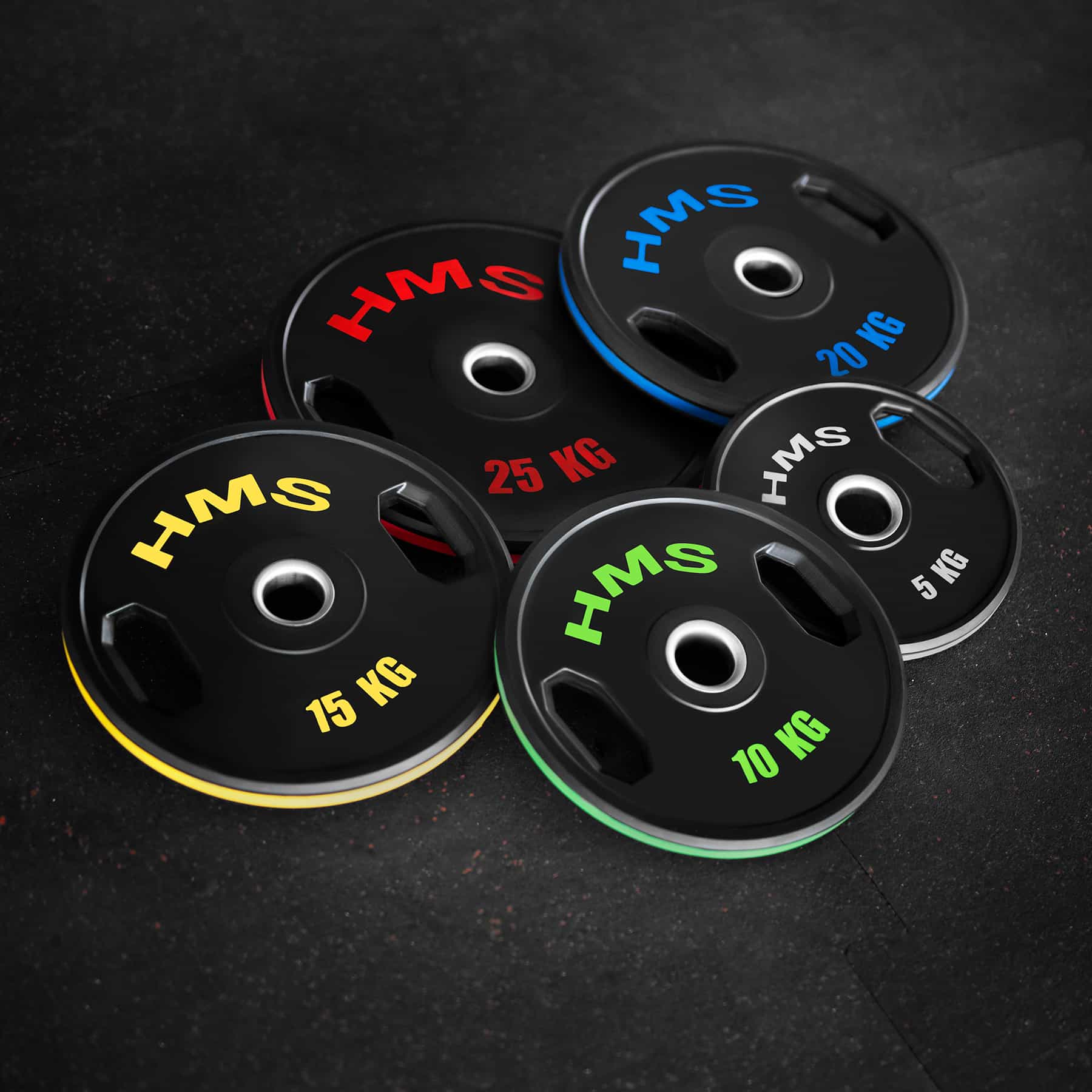 HMS Fitness TOG25 - Olympic Rubber Coated Plate 2 x 25 KG 5