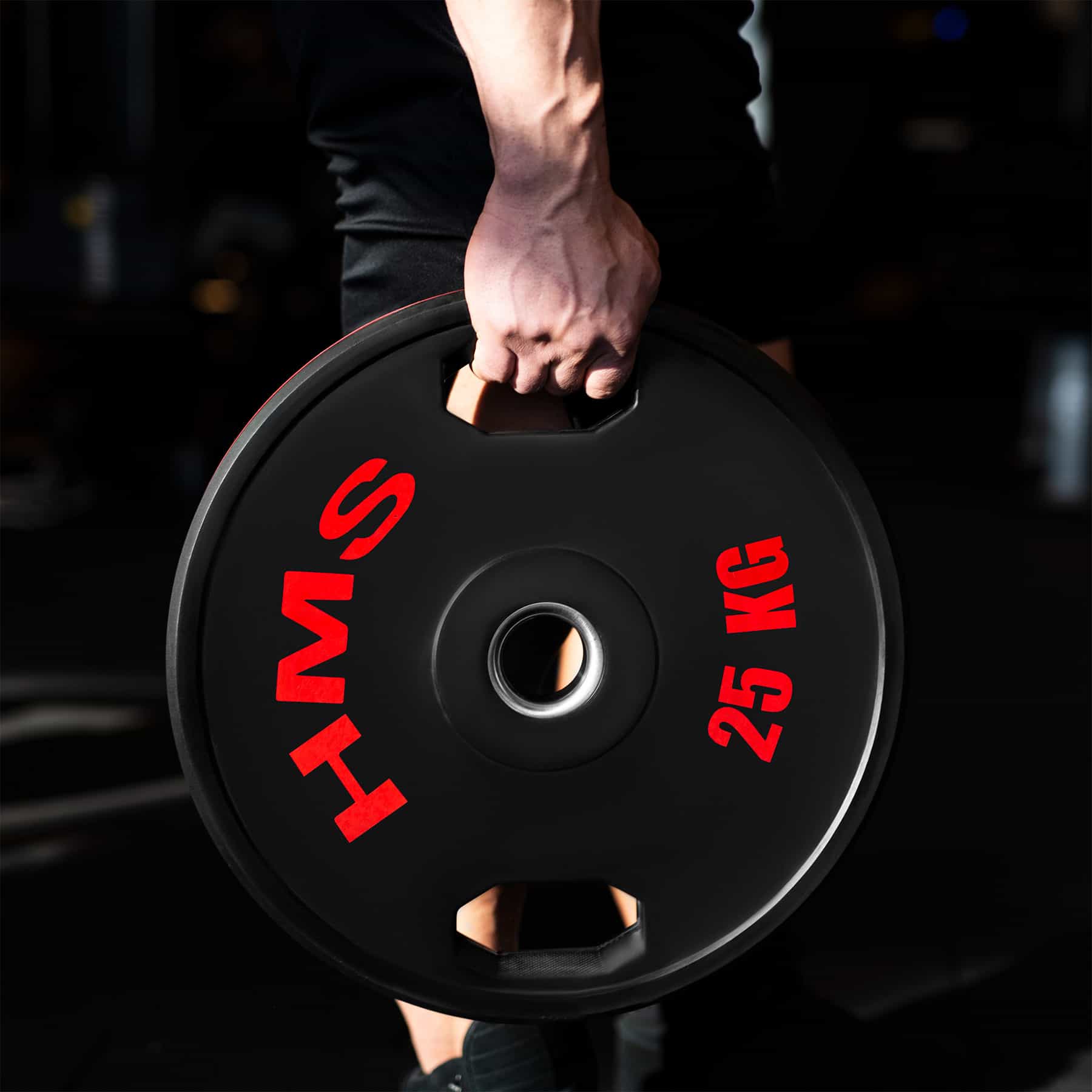 HMS Fitness TOG25 - Olympic Rubber Coated Plate 2 x 25 KG 7