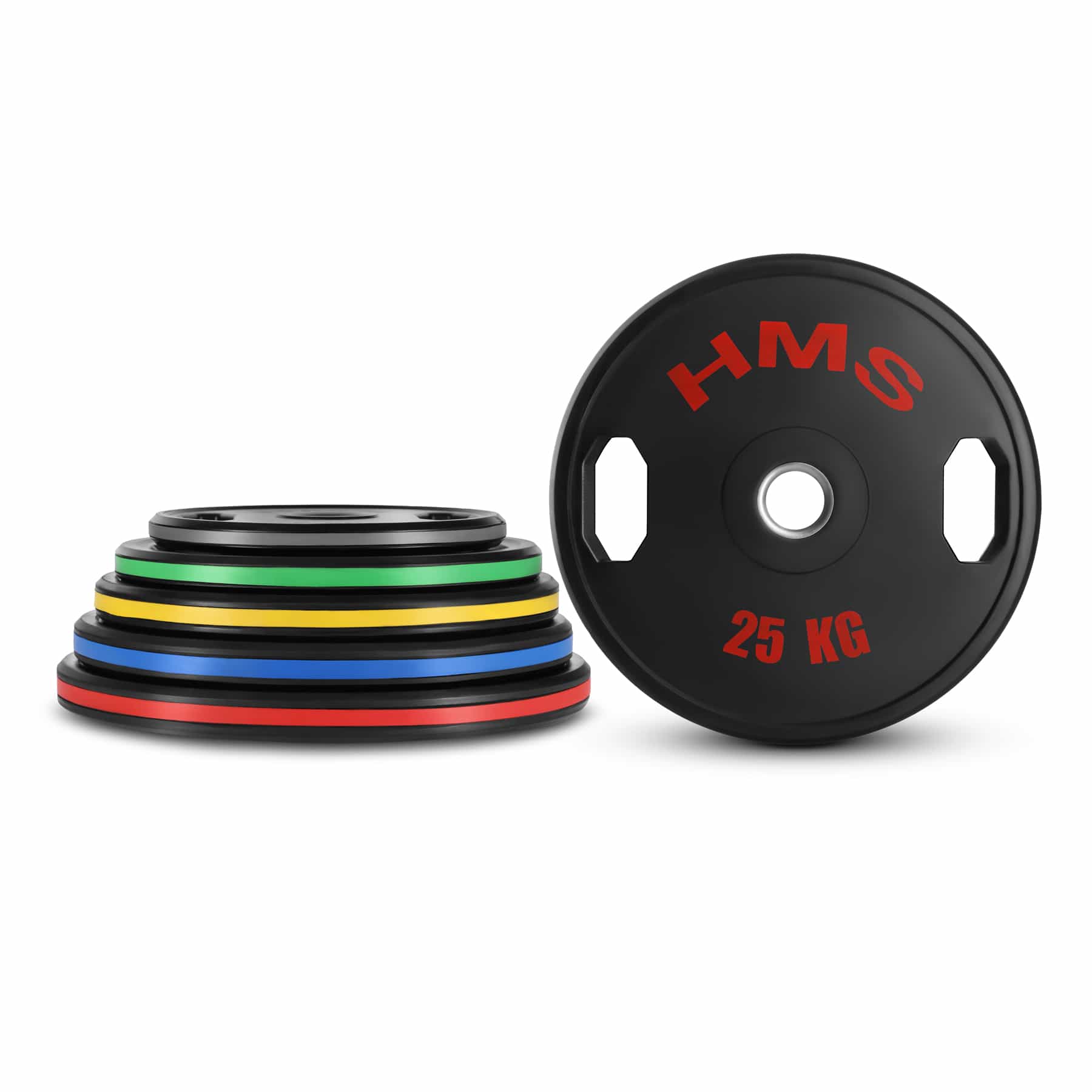 HMS Fitness TOG25 - Olympic Rubber Coated Plate 2 x 25 KG 8