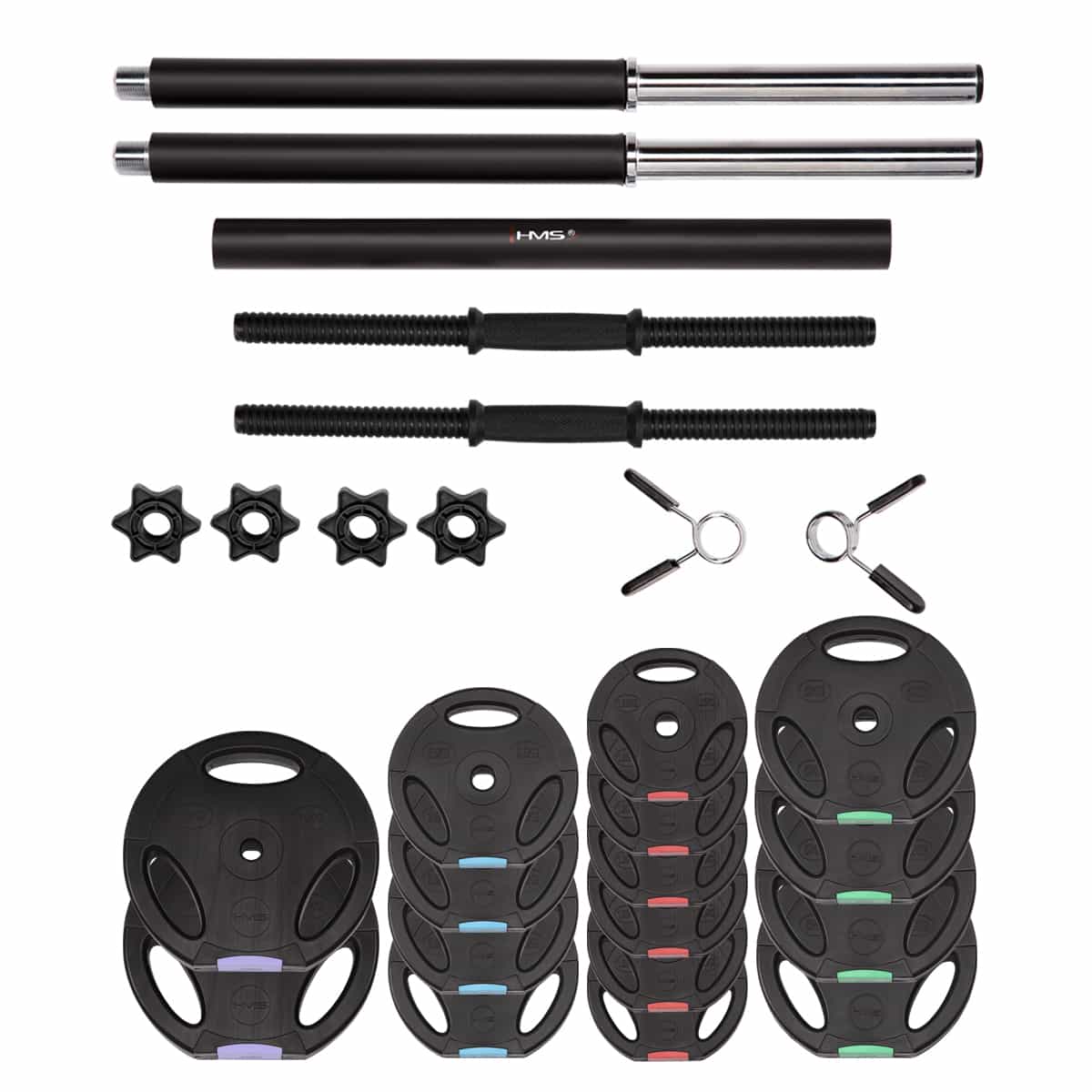 HMS SGSP60 Barbell and Dumbbell Set Composite 62 kg - ideal for home gym 3