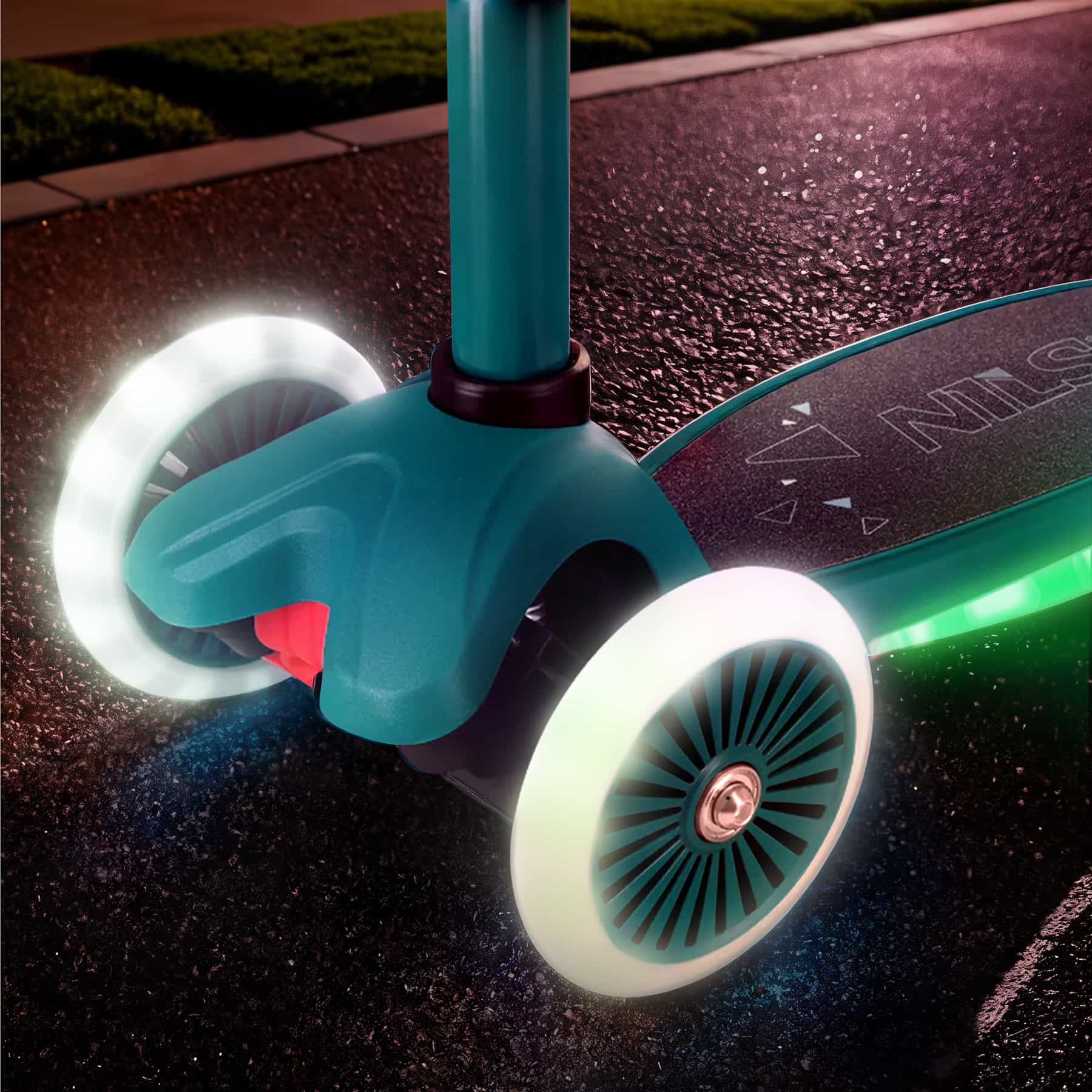 Nils Fun HLB1310 LED Kids Scooter Green - perfect as a gift 10