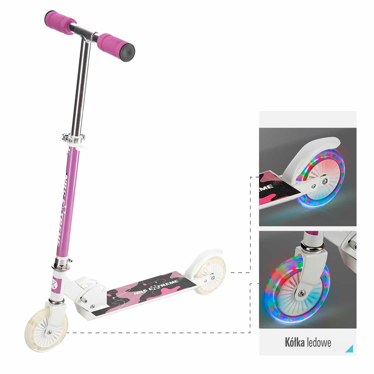 Nils Extreme HD505 PINK Scooter for Kids and Teens 3