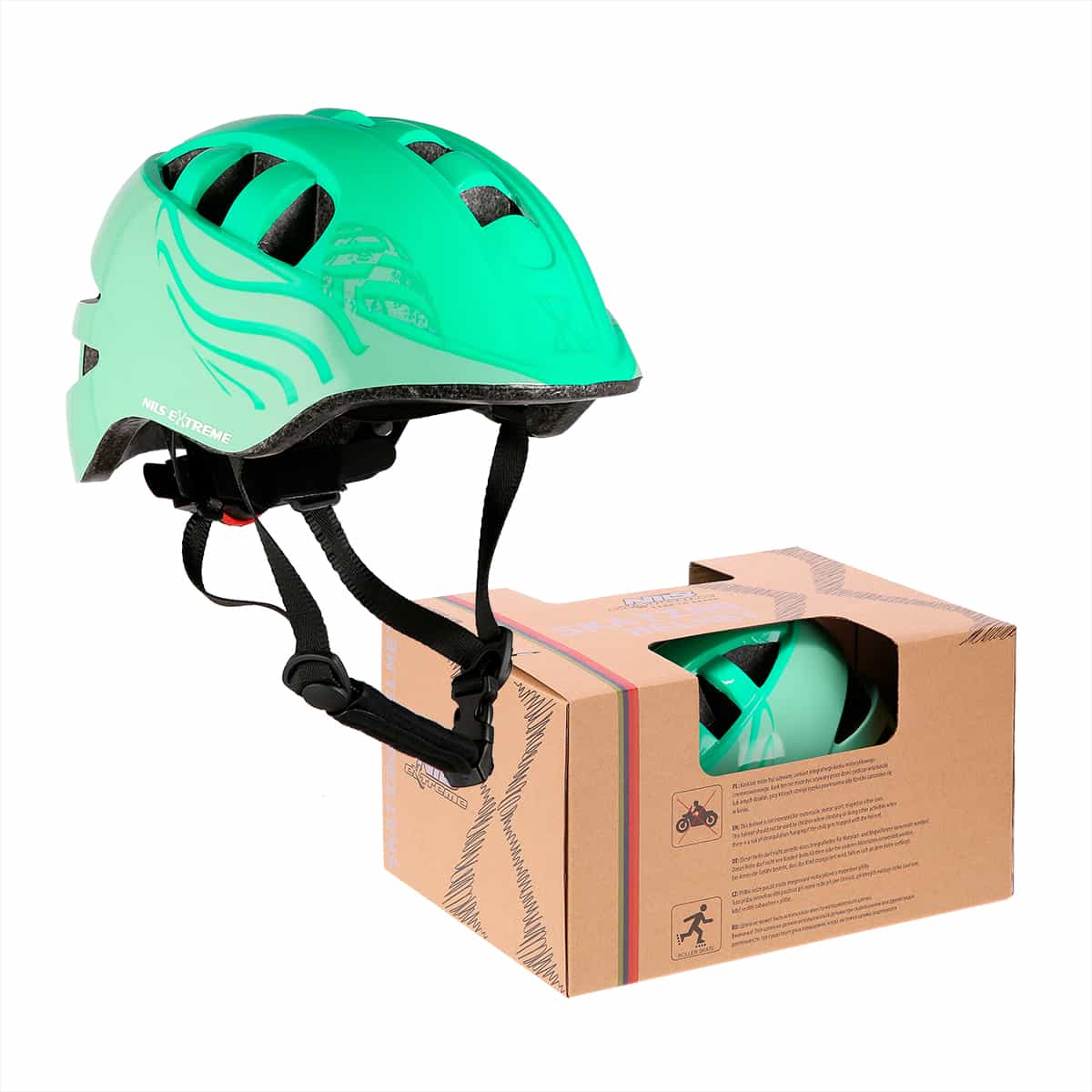 Nils Extreme MTW08 Green - Children's helmet for maximum safety 8