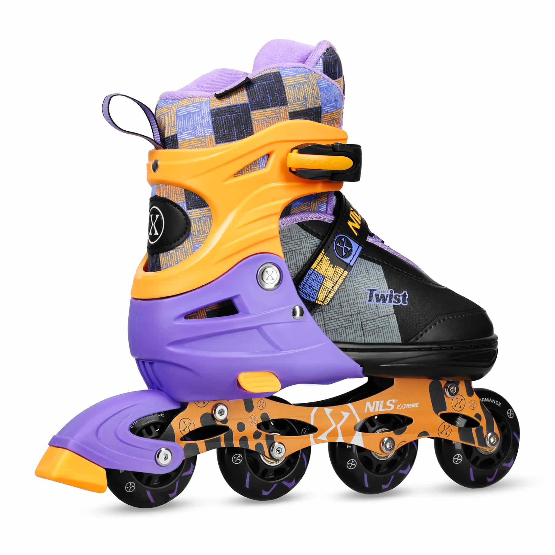 Nils Extreme Twist Roller Skates Yellow - Size S perfect for kids 5