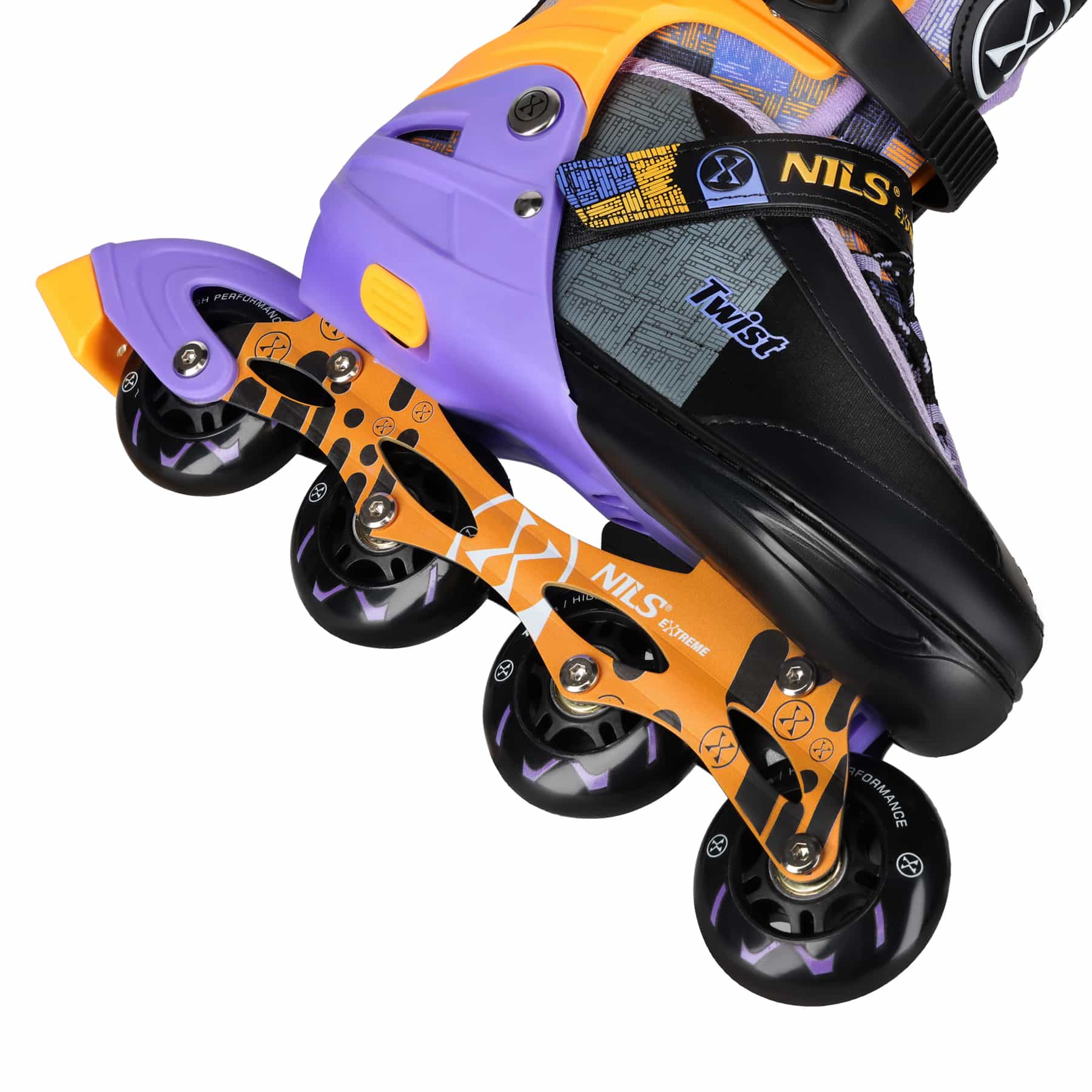 Nils Extreme Twist Roller Skates Yellow - Size S perfect for kids 8