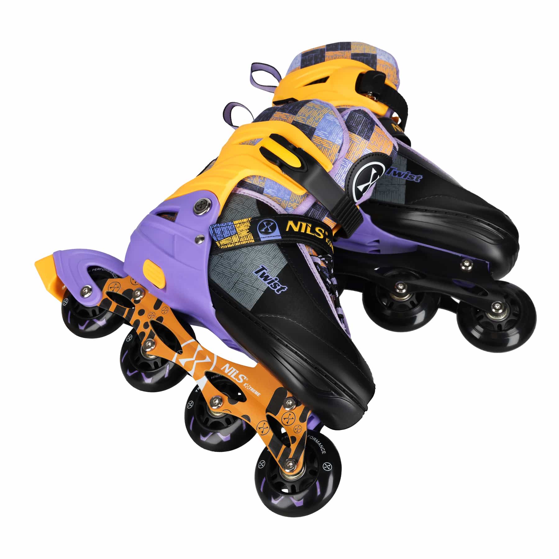 Nils Extreme Twist Roller Skates Yellow - Size S perfect for kids 9