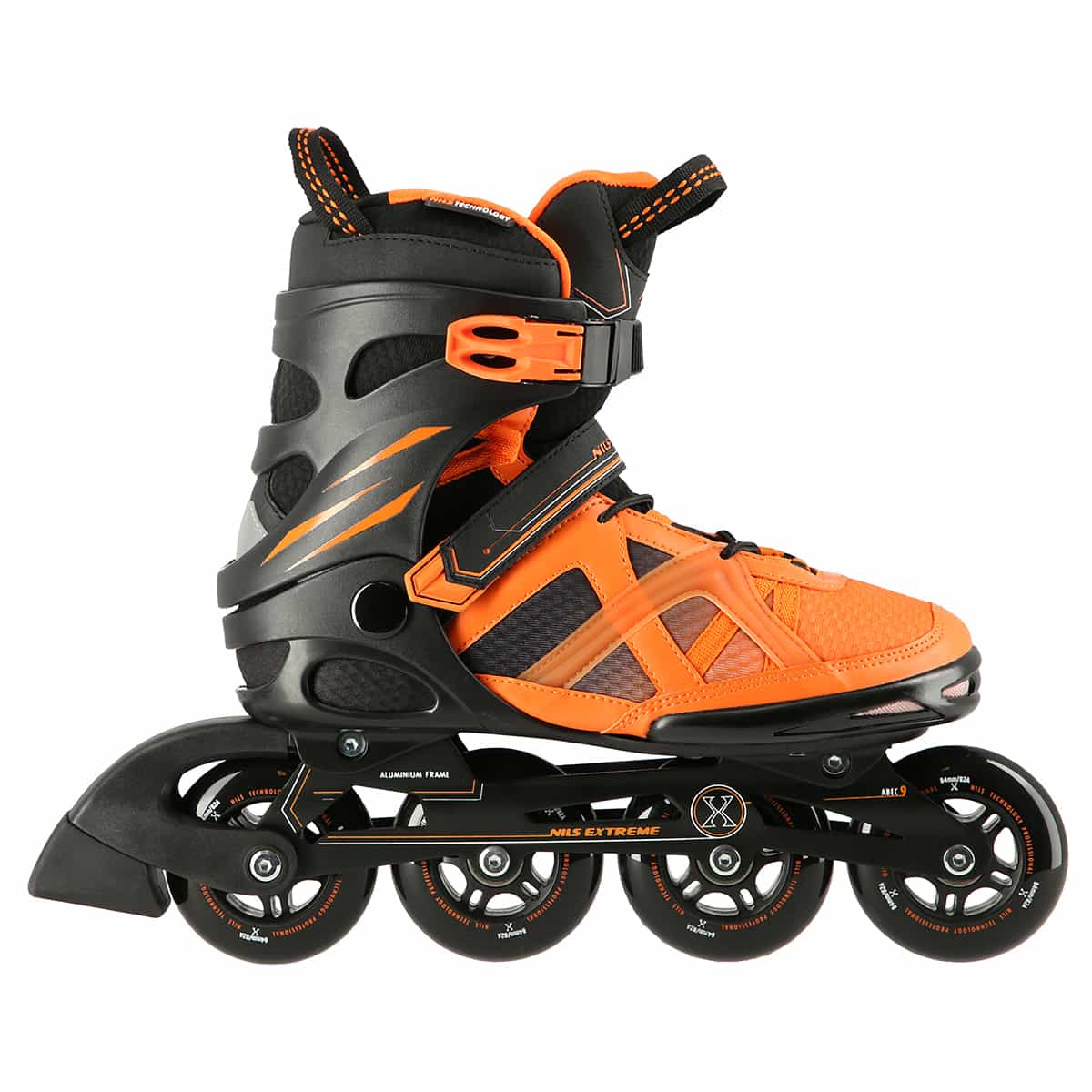 Nils Extreme Inline Skates NA14112 - Black-Orange, perfect for slalom 5
