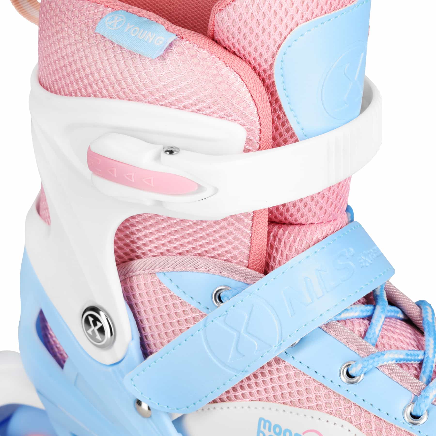 Moonbeam LED Roller Skates and Pads Set white size M (35-38) Nils Extreme 4