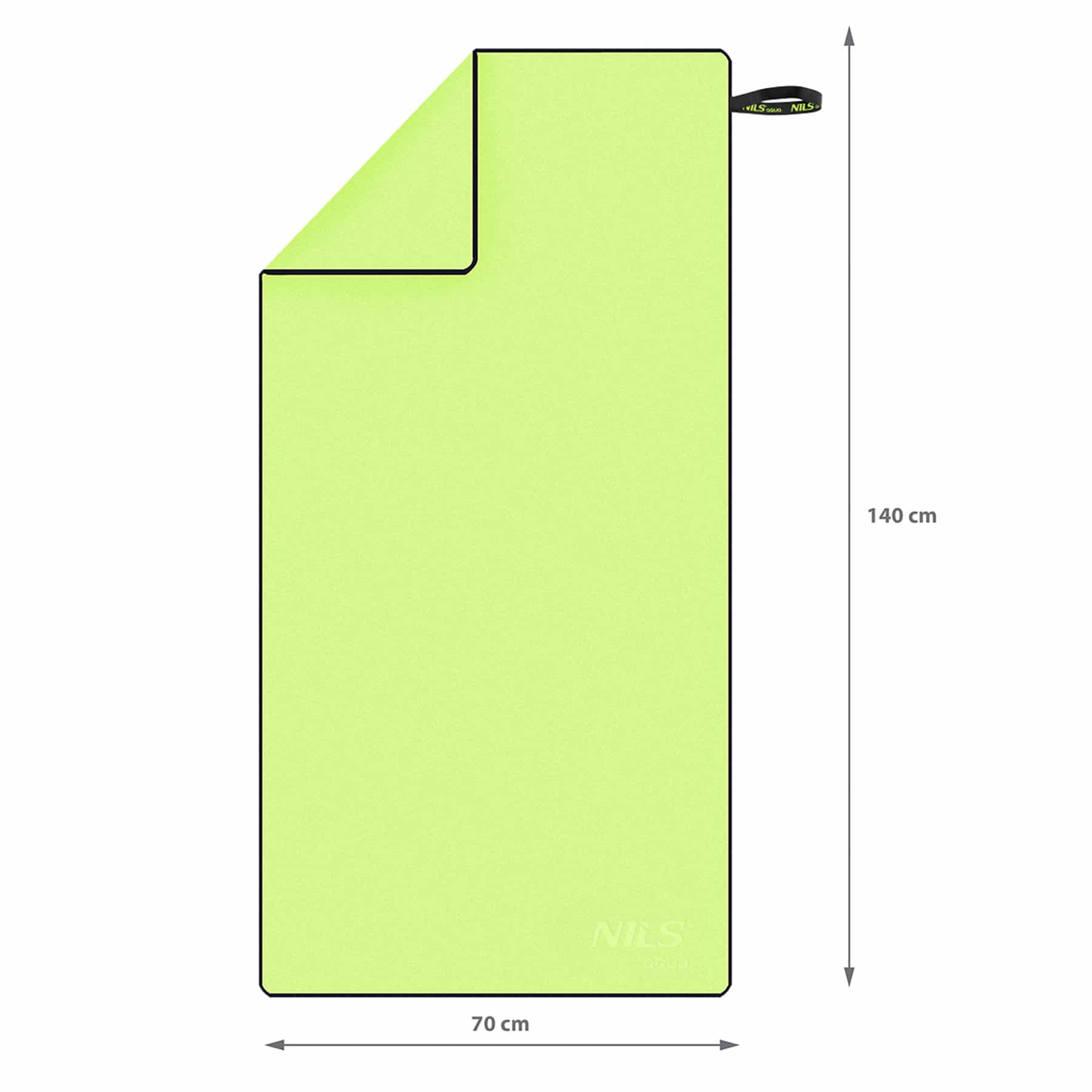 Nils Aqua NAR11 Green Microfiber Towel 140x70cm - quick-drying and handy 6