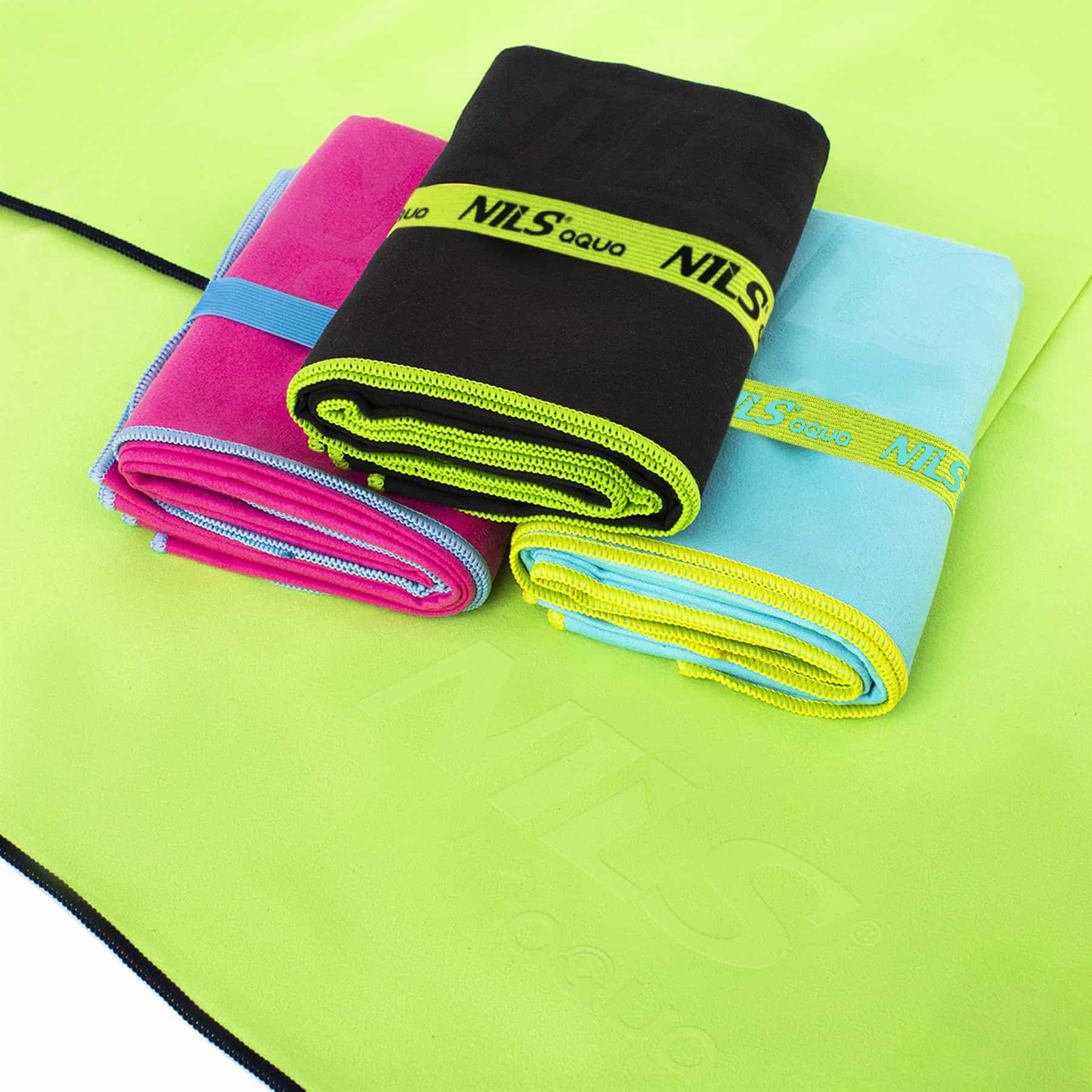 Nils Aqua NAR11 Green Microfiber Towel 140x70cm - quick-drying and handy 7