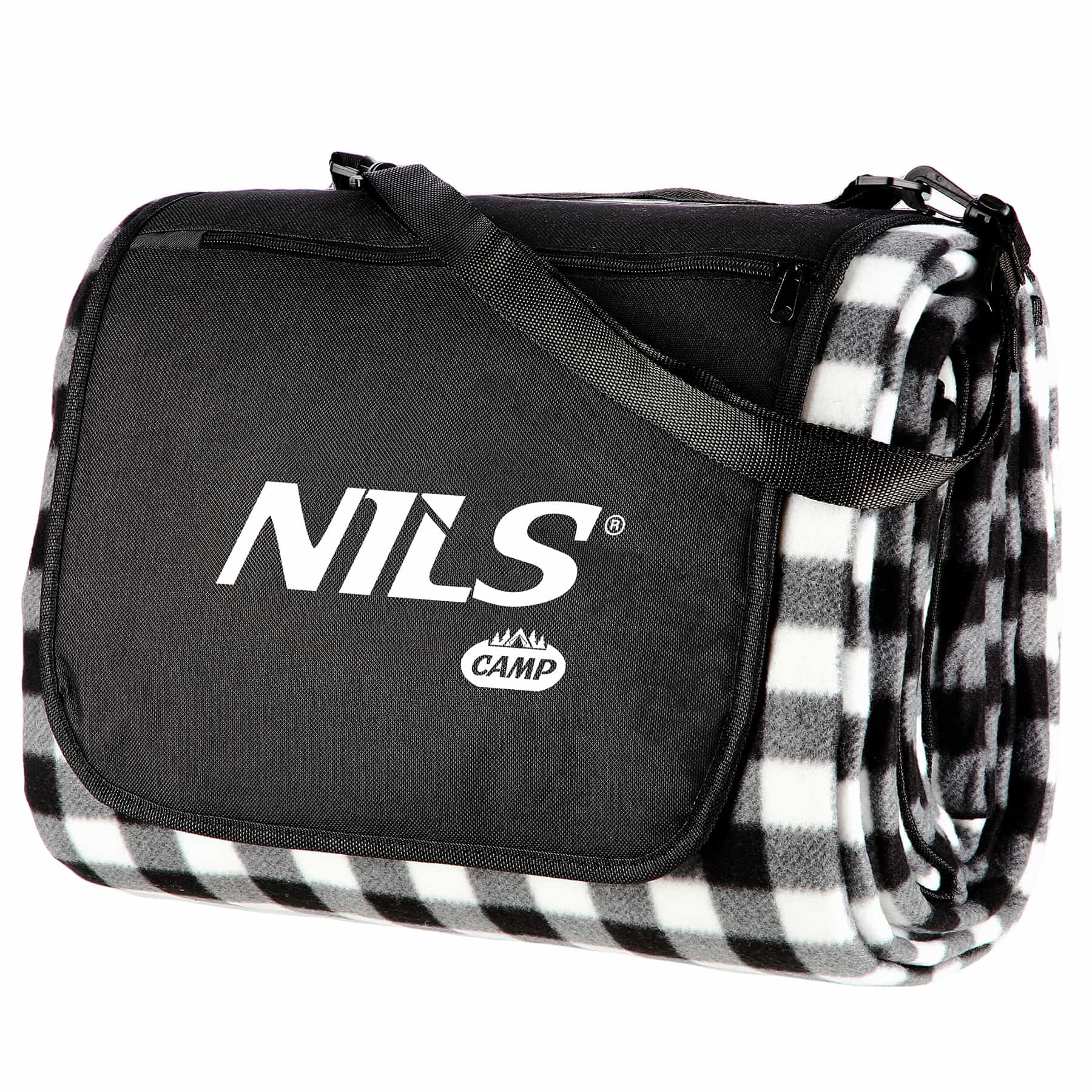 NILS CAMP NC2310 picnic blanket white-black 300 x 200 cm - perfect for picnic 5