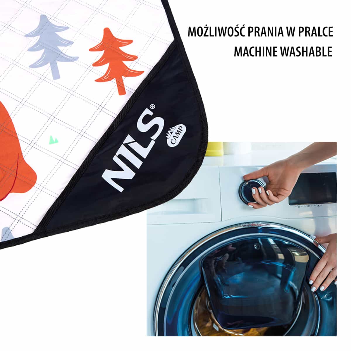 Nils Camp Picnic Blanket Forest 195x200 cm - perfect for trips 7