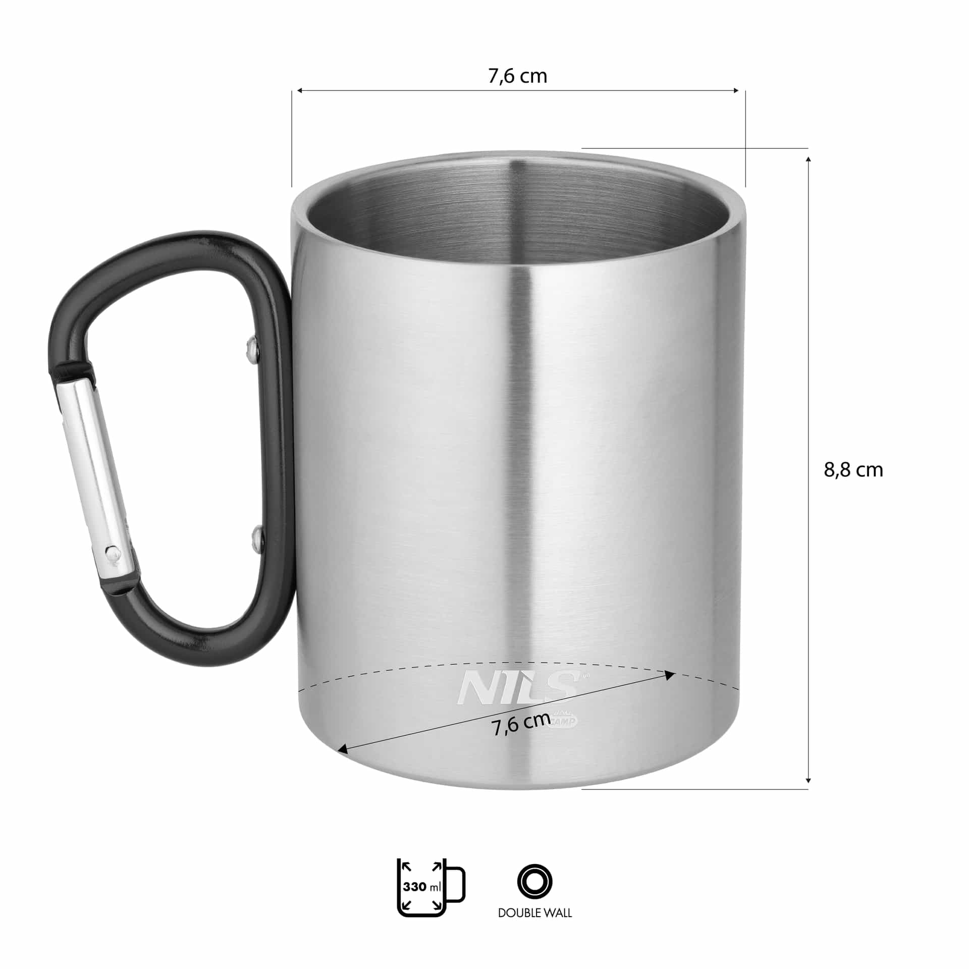 Nils Camp NC17110 Camping Mug with Carabiner 330 ml - perfect for trips 5