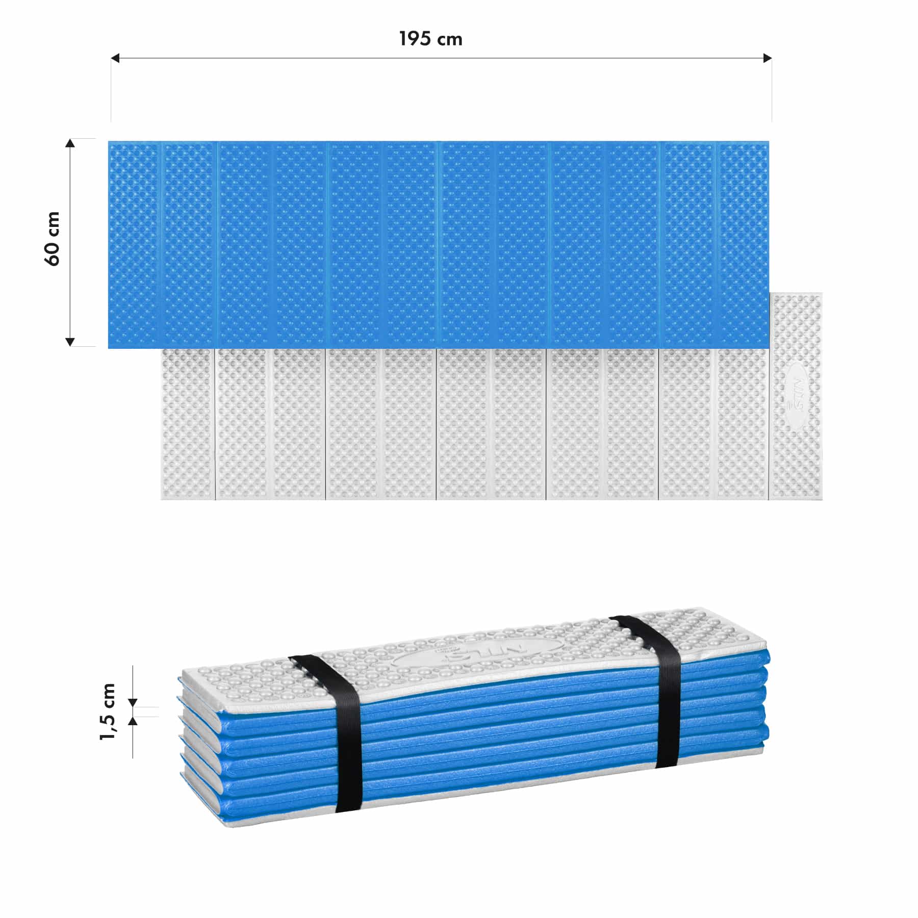 Nils Camp NC17103 Blue Folding Mat - ideal for camping and trekking 4