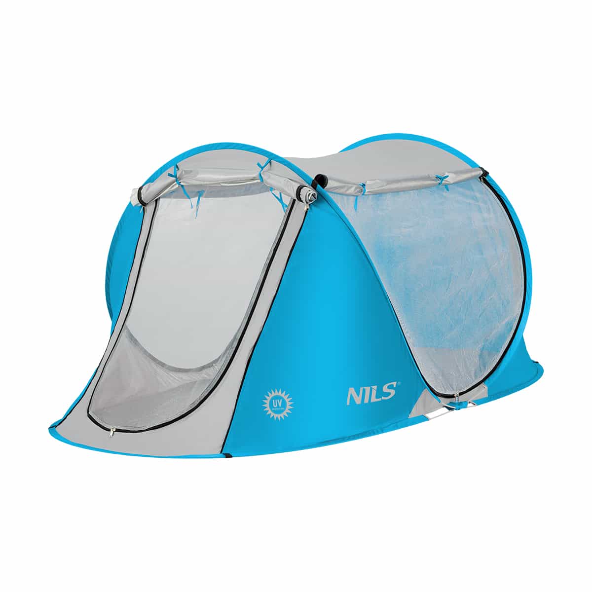 NILS Blue self-deploying beach tent - perfect for relaxing by the water 10
