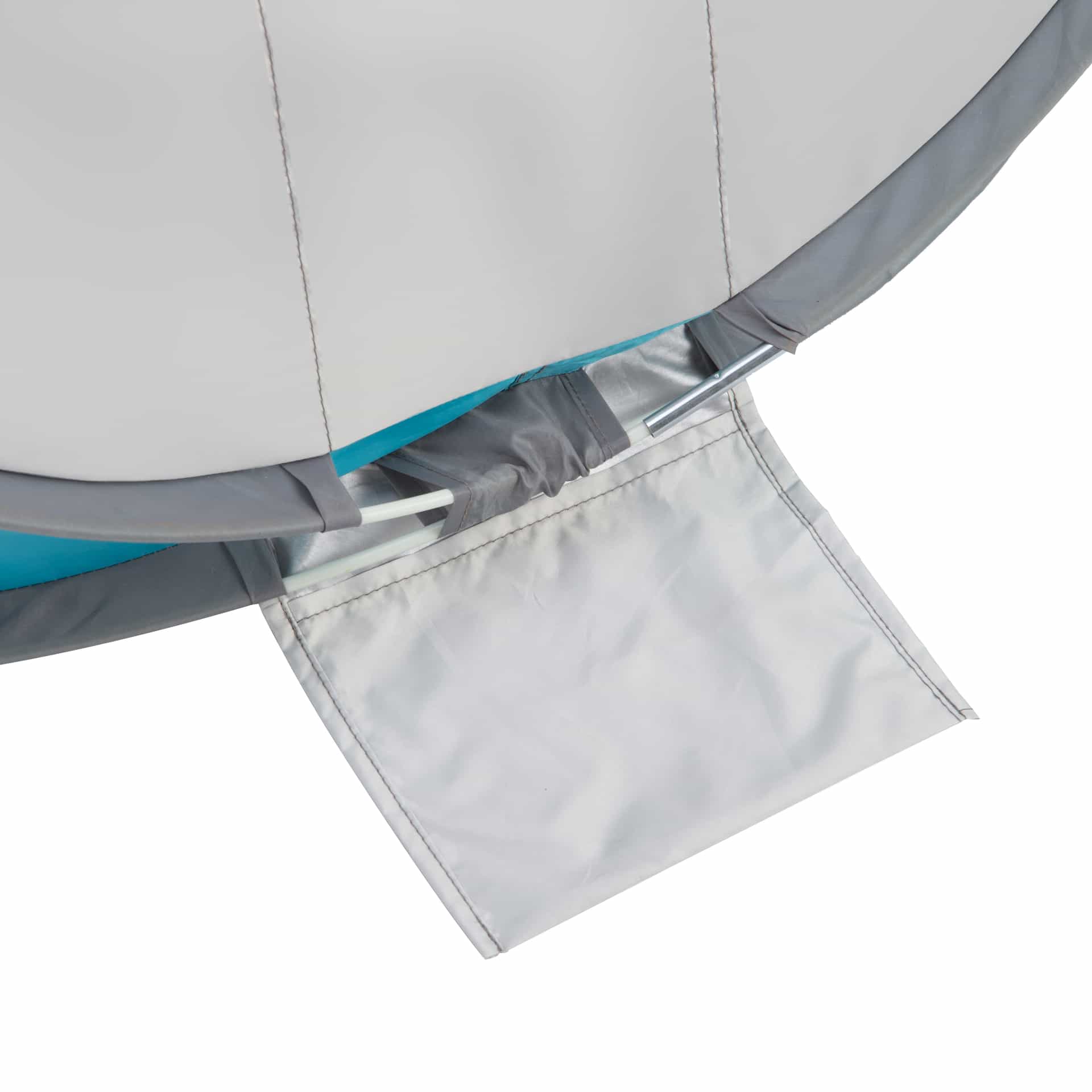 Nils Light gray self-folding beach tent with floor 6