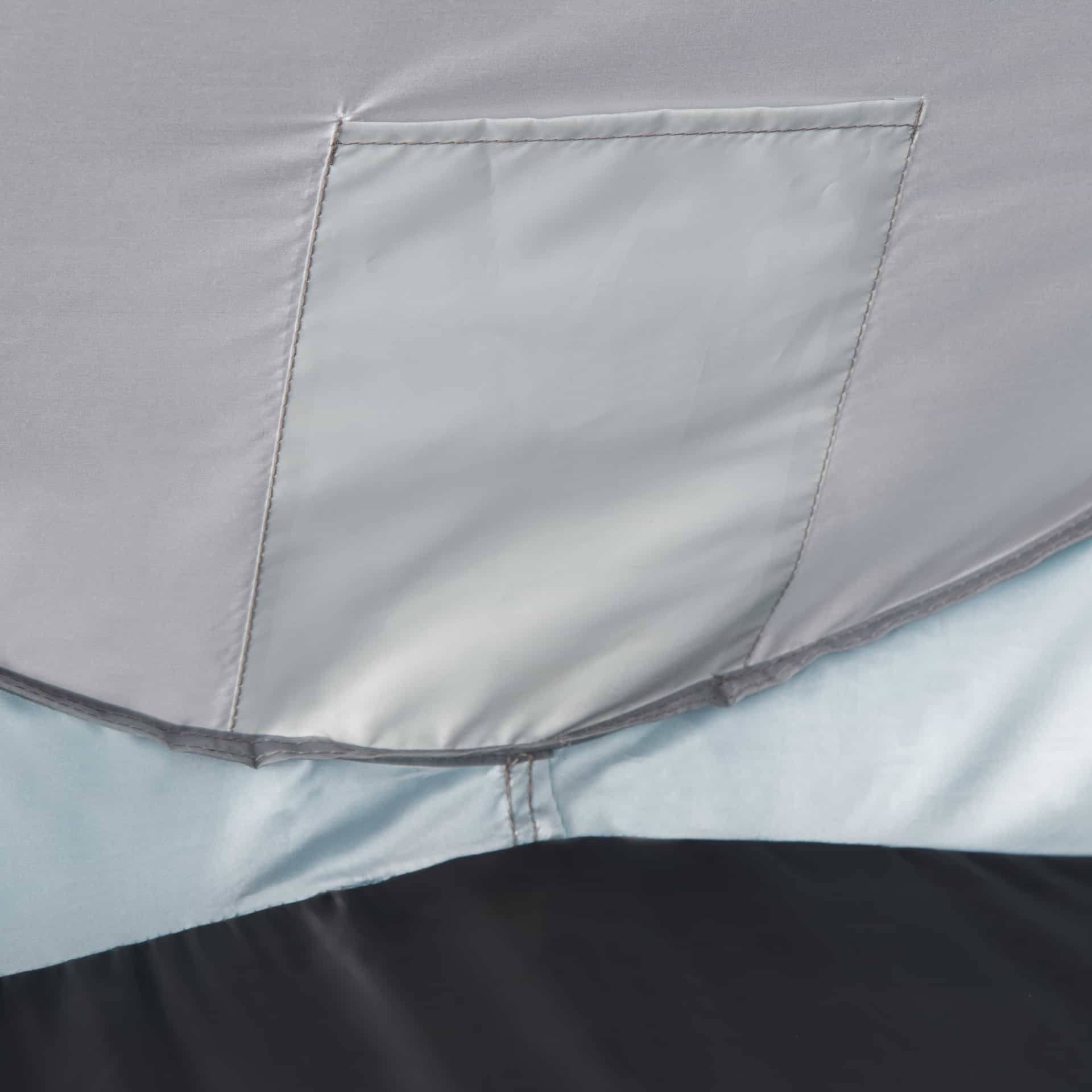 Nils Light gray self-folding beach tent with floor 10