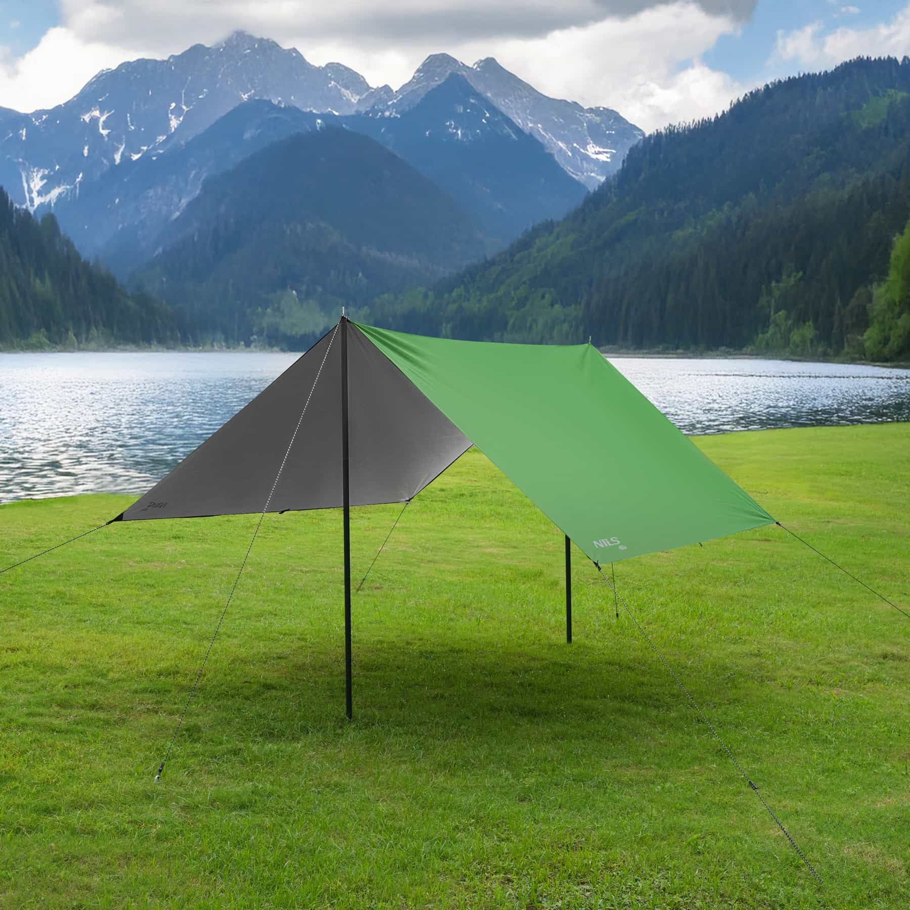 NILS CAMP Camping Tarp Bivouac Sheet 300x300 cm green 5