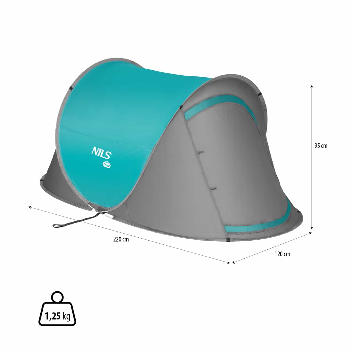 NILS CAMP NC3743 Pop-Up Tent - Comfort and protection during camping 4