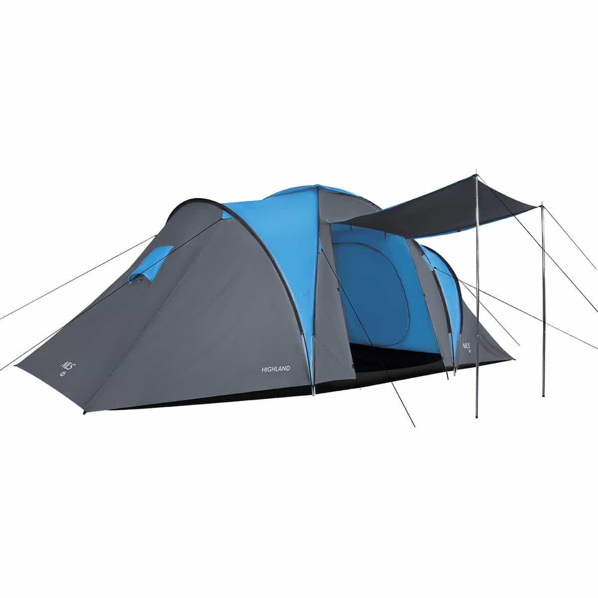 Nils Camp Highland - Blue-gray camping tent for 6 people 4