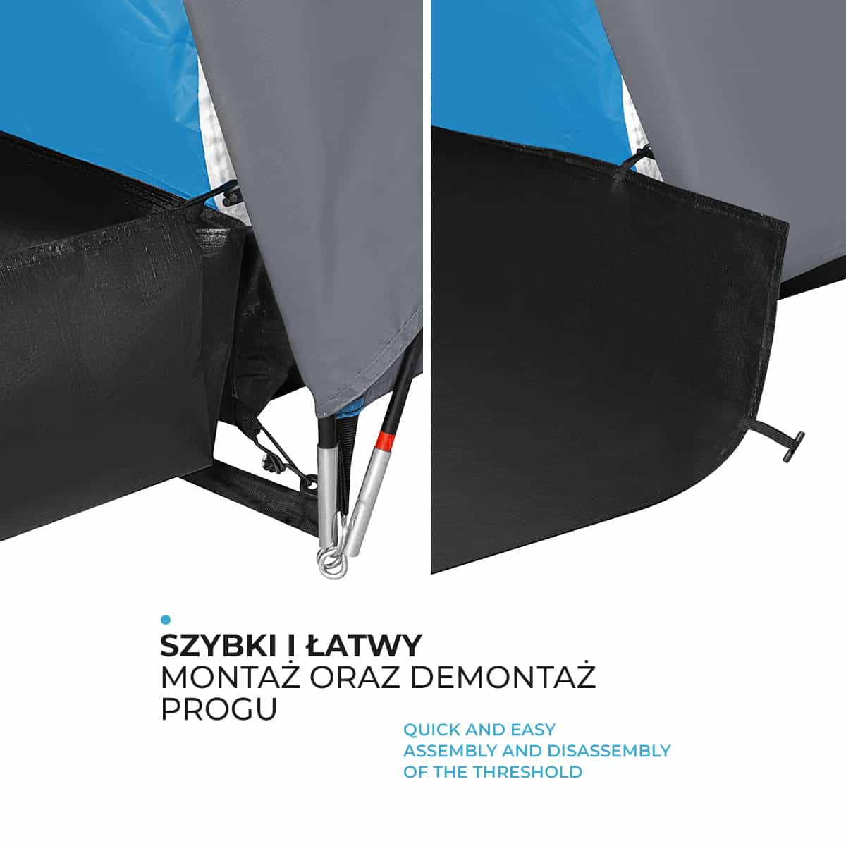 Nils Camp Highland - Blue-gray camping tent for 6 people 8