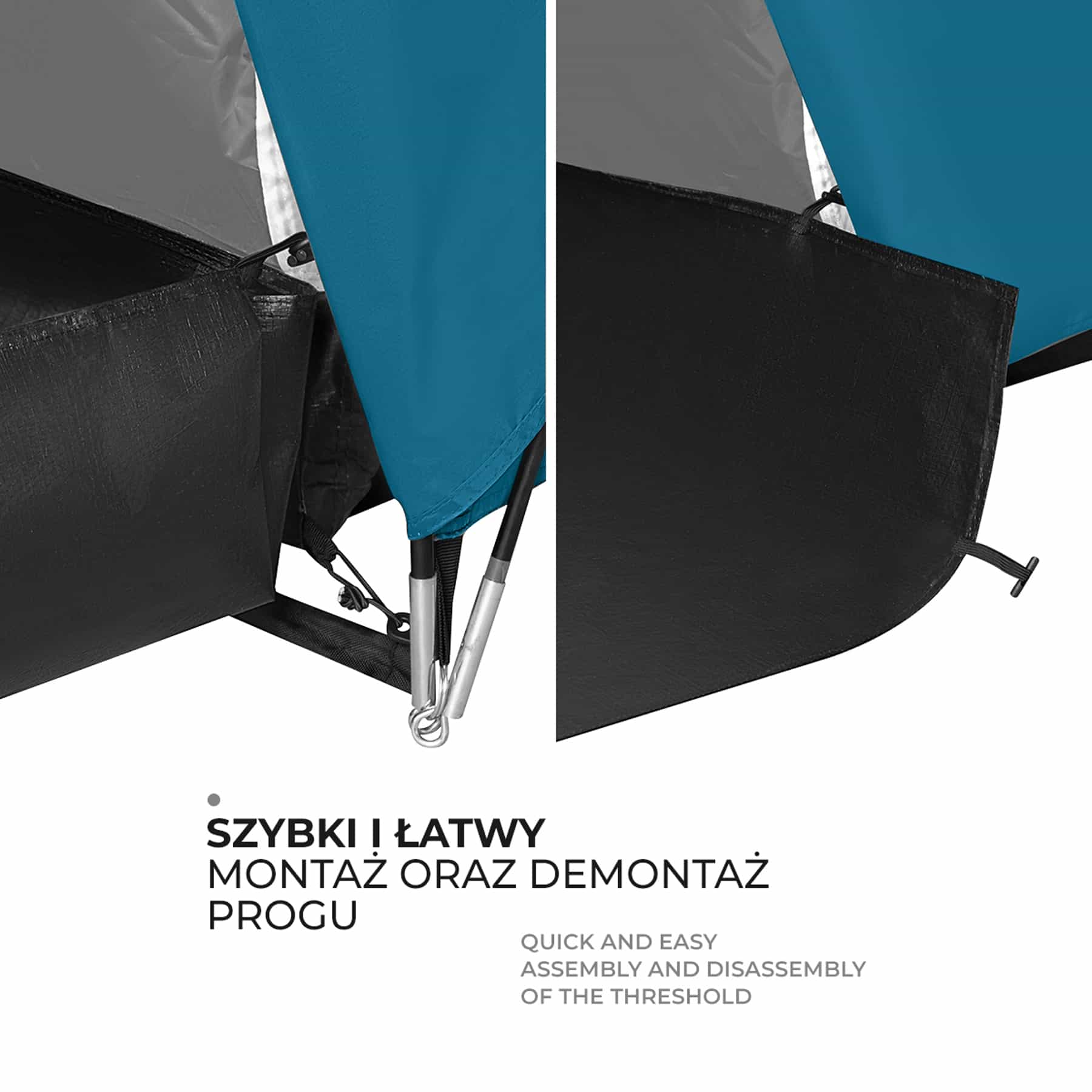 Nils Camp Highland - Blue-light gray camping tent for 6 people 7