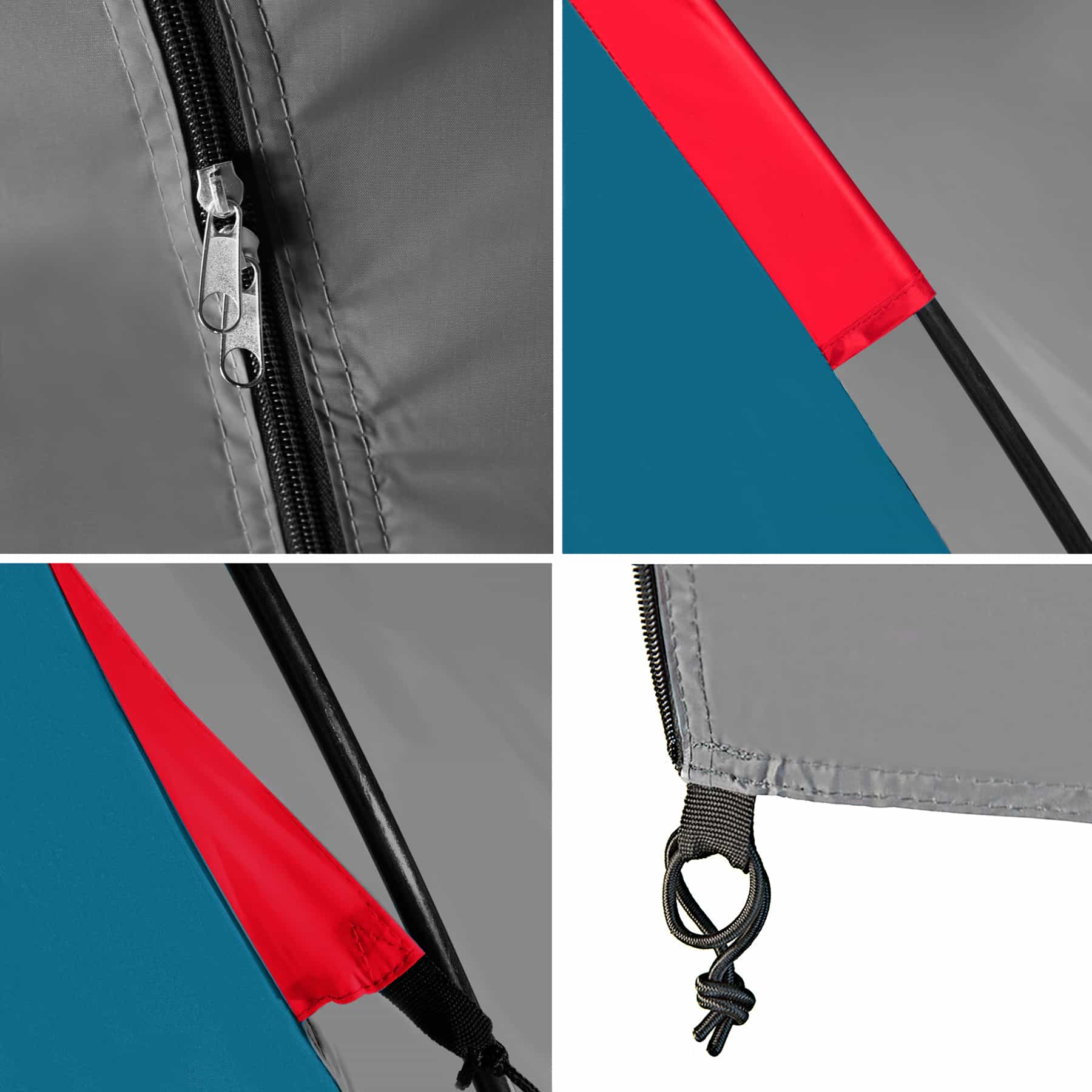 Nils Camp Highland - Blue-light gray camping tent for 6 people 9