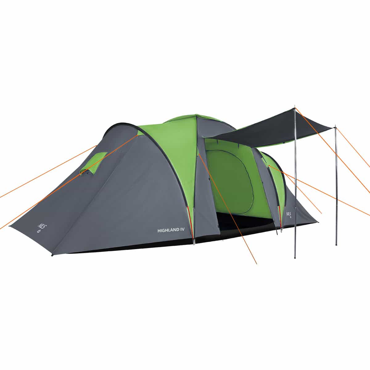 Nils Camp Highland IV - 4-person camping tent green-gray 5