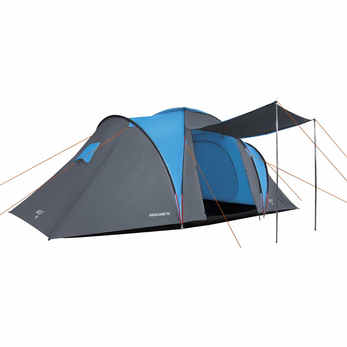 Nils Camp Highland IV - Blue-gray 4-person camping tent 6