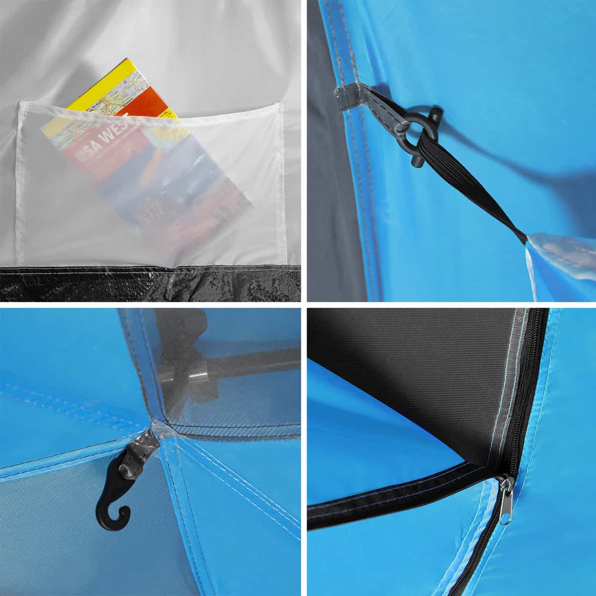 Nils Camp Highland IV - Blue-gray 4-person camping tent 10