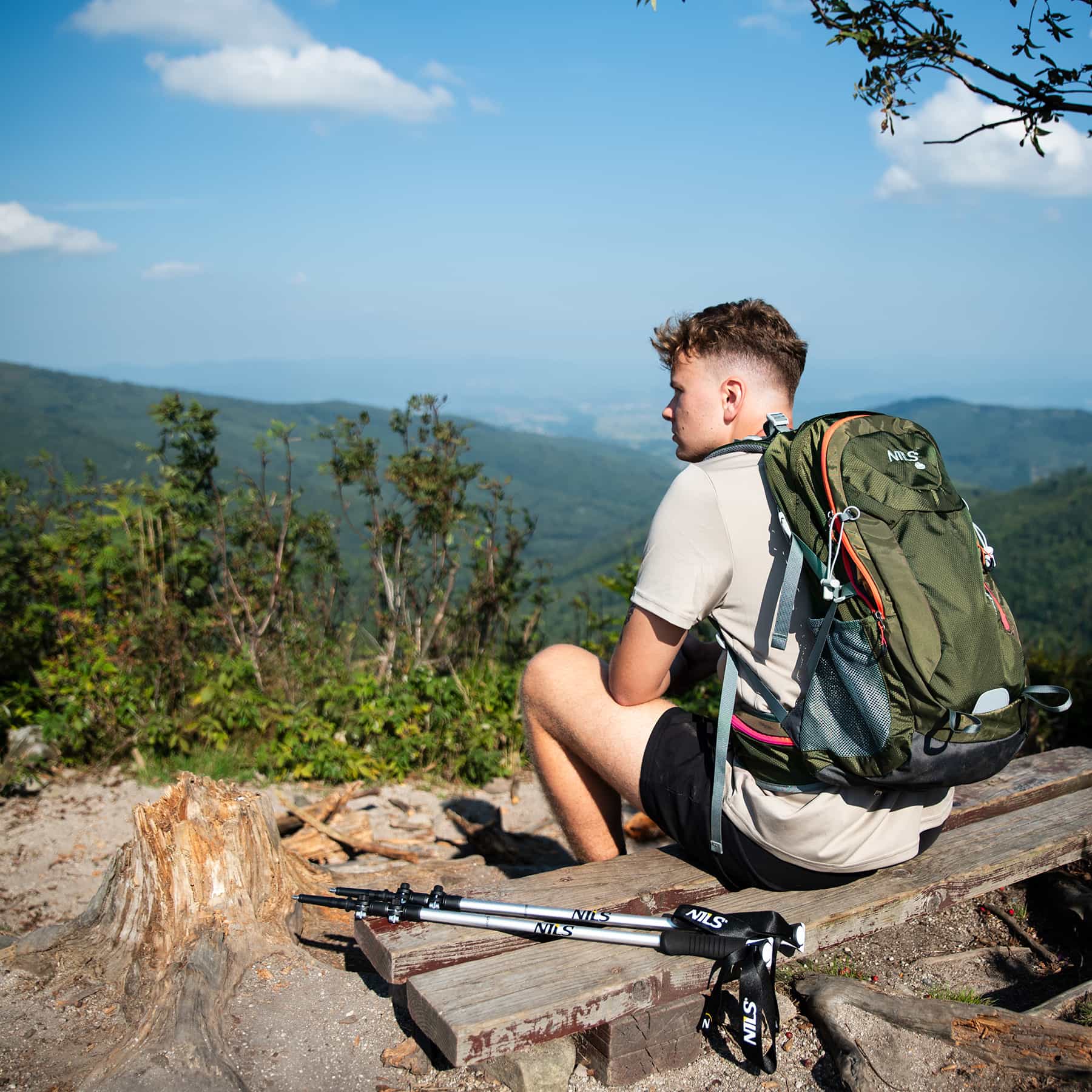 Nils Camp Hiking Backpack Rambler 40L - Green companion for every adventure 6