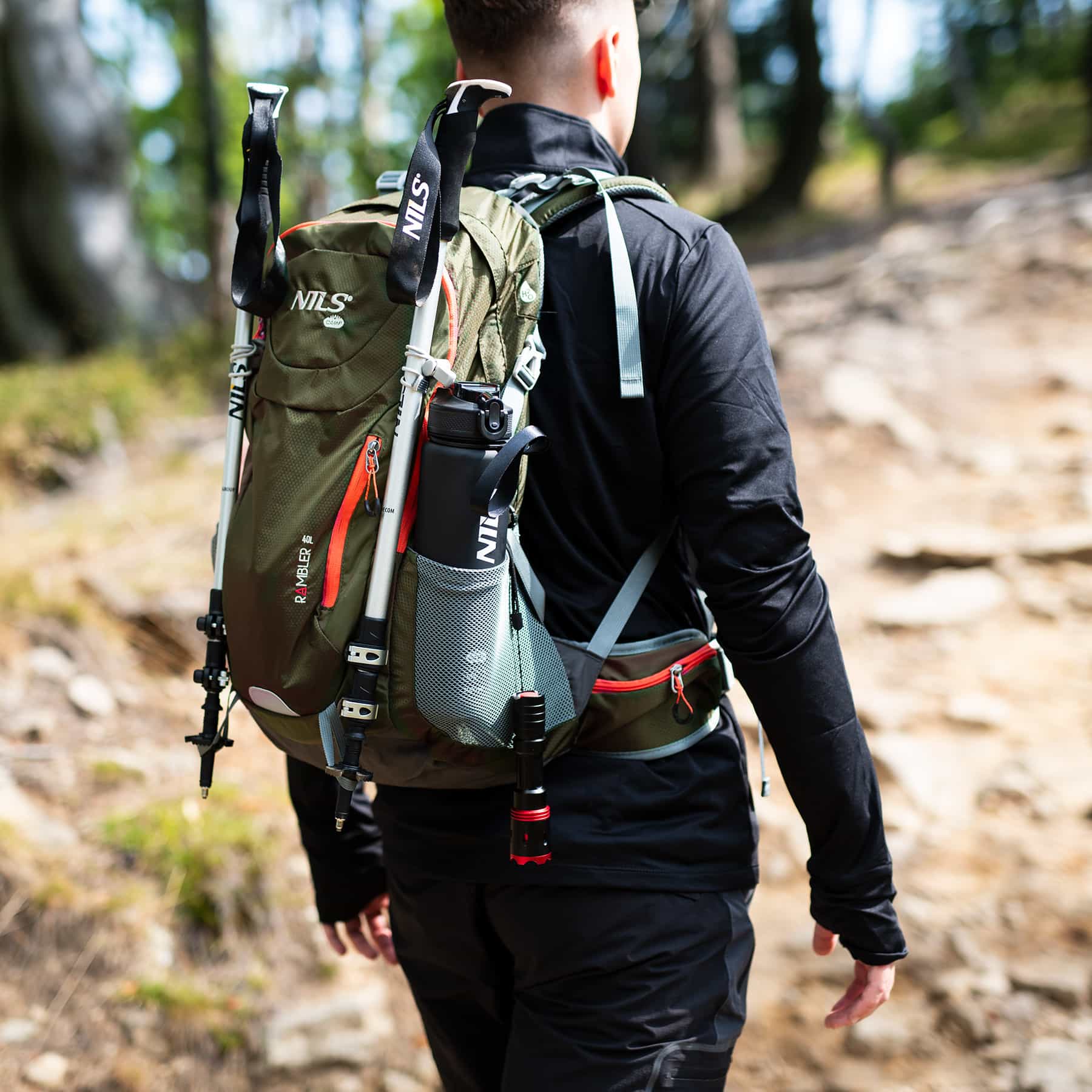 Nils Camp Hiking Backpack Rambler 40L - Green companion for every adventure 8