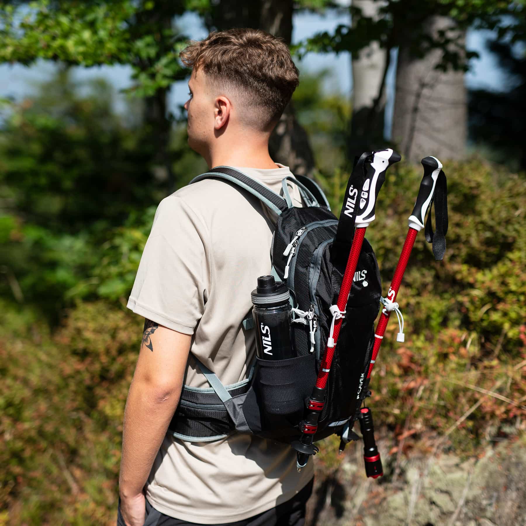 Nils Camp Tourist Backpack Caver 18L Black - ideal for trips 9