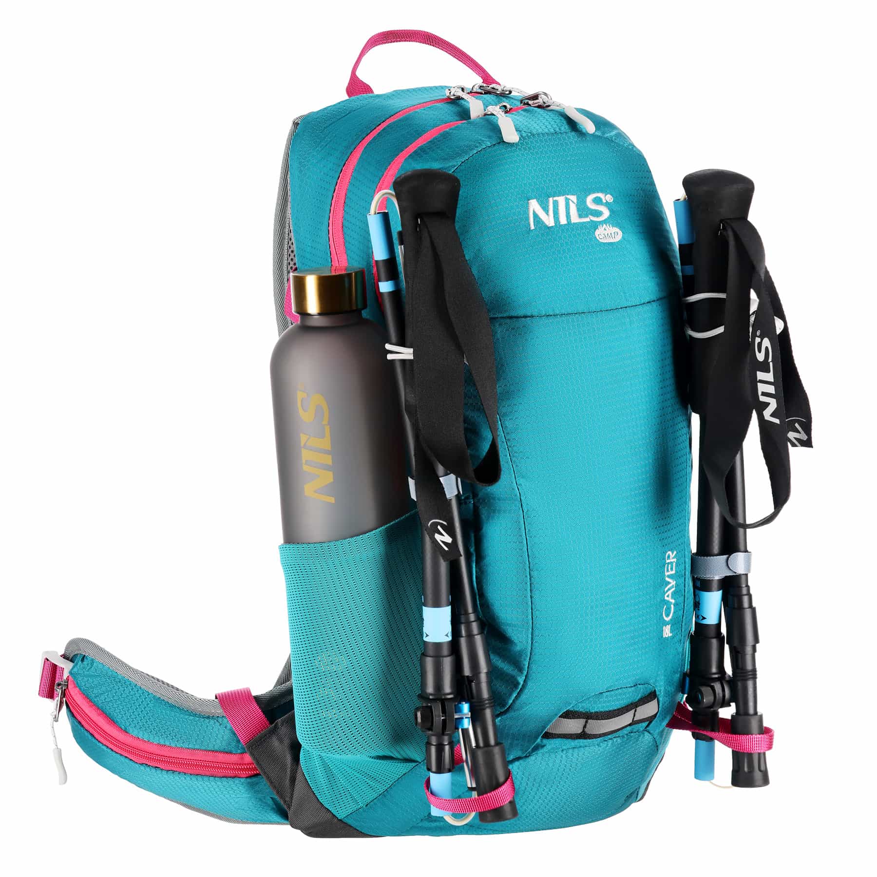 NILS CAMP Caver - Turquoise hiking backpack 18L for day trips 7